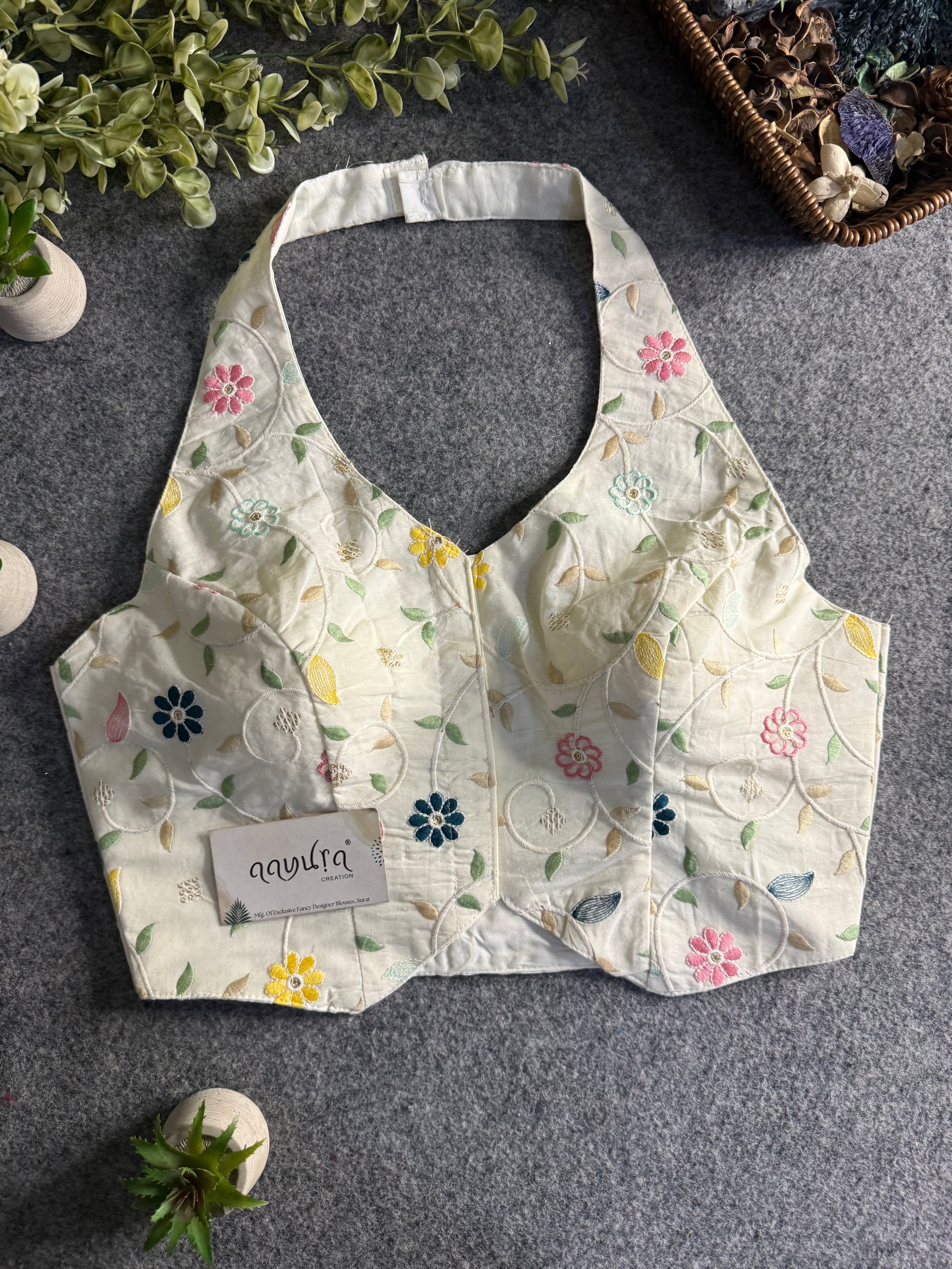 Cotton Halter Neck Blouse