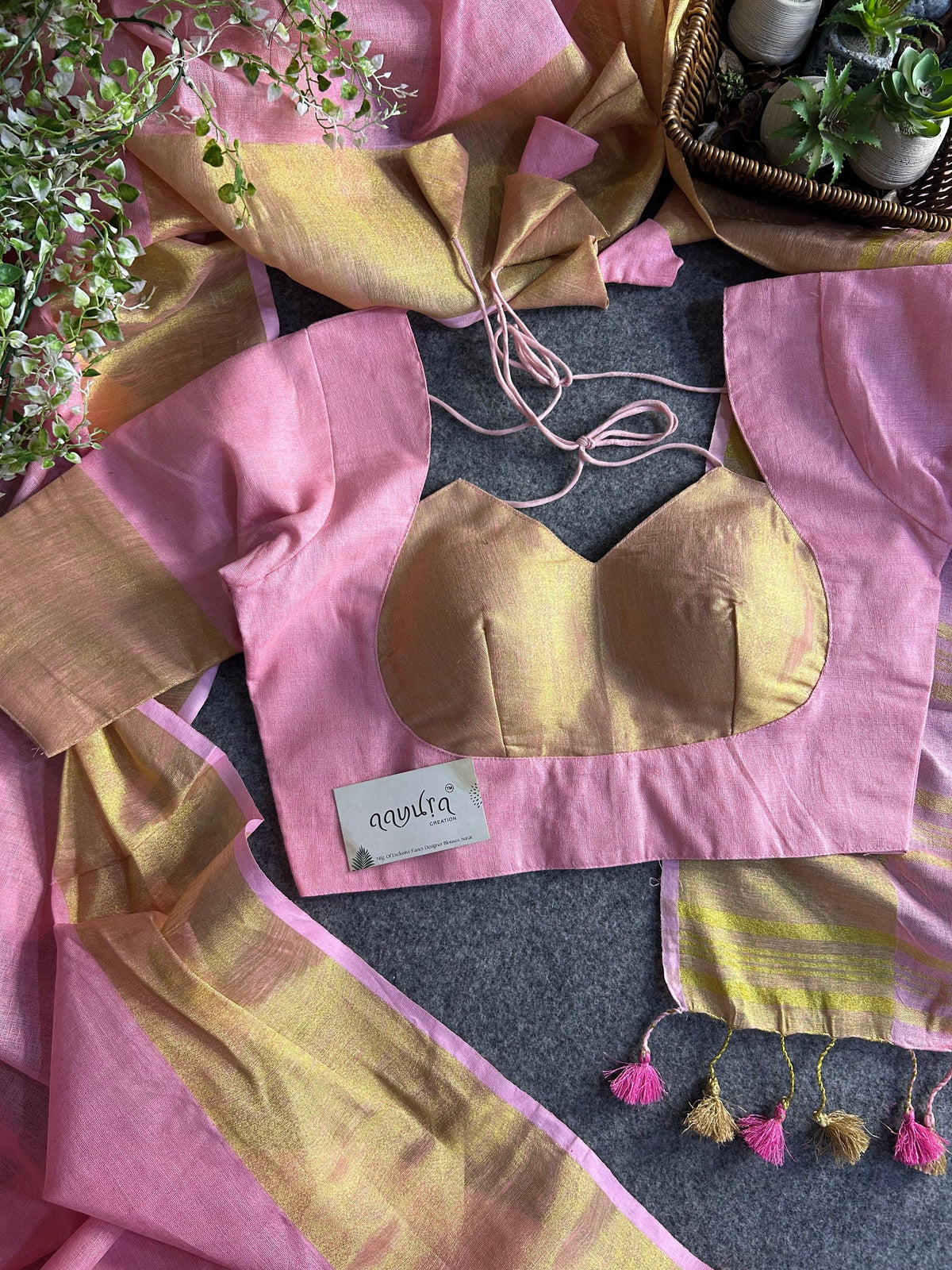 Handwoven Linen Grace Saree