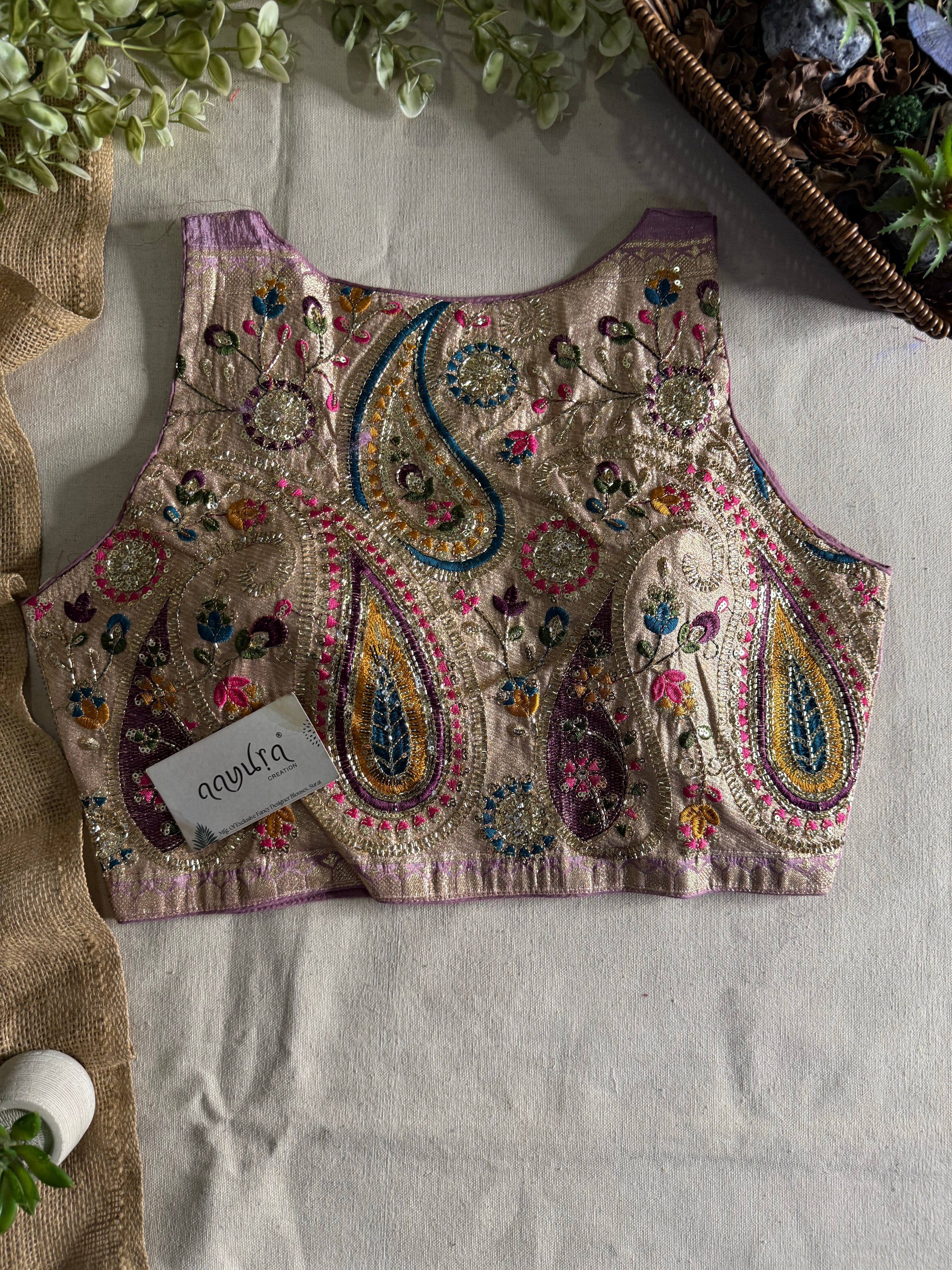 Heritage Banarasi Silk Multi-Thread Work Blouse