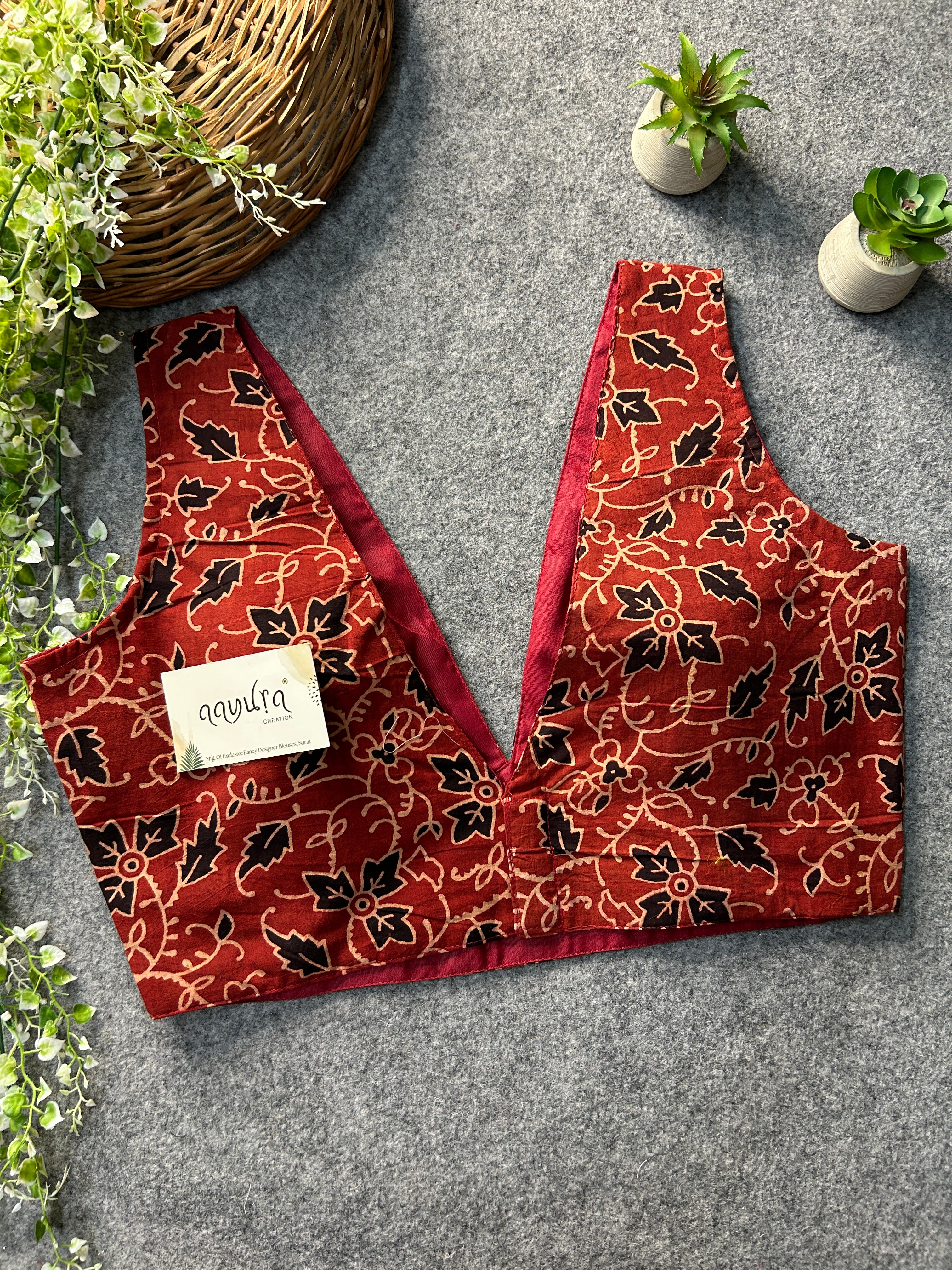 Ajrakh V Neck