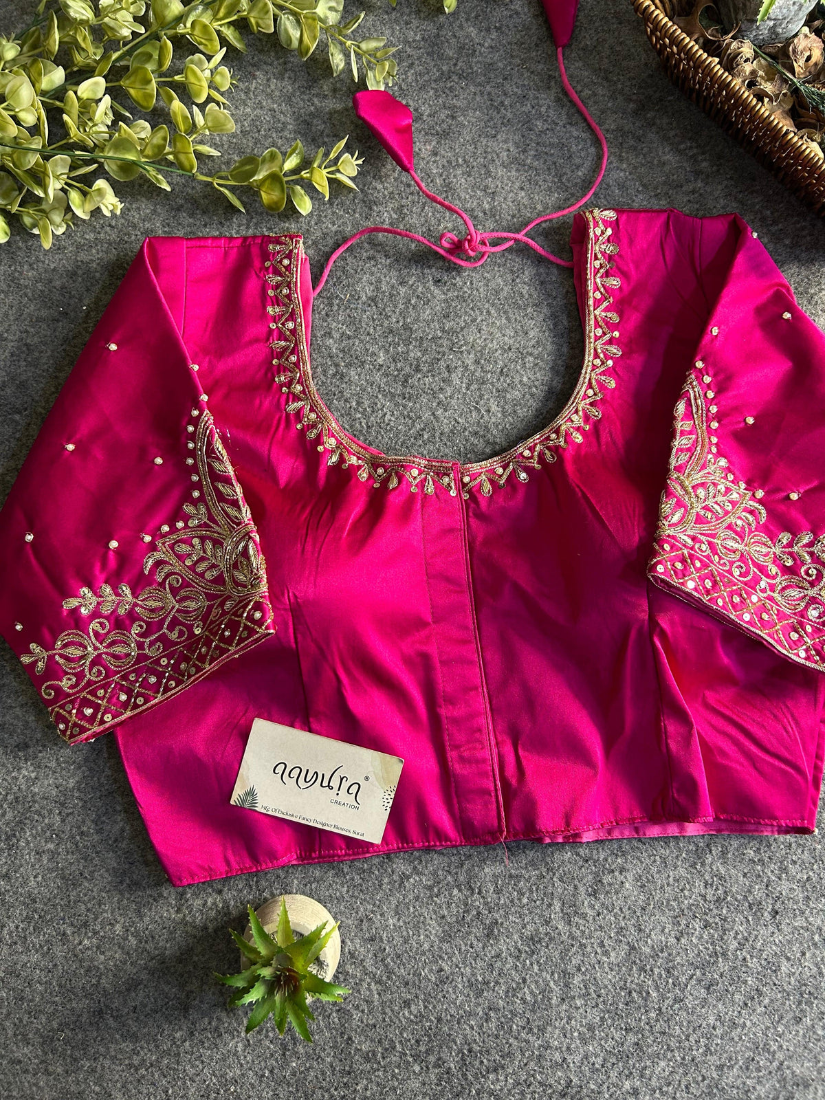 Royal Zardosi Silk Front-Open Blouse