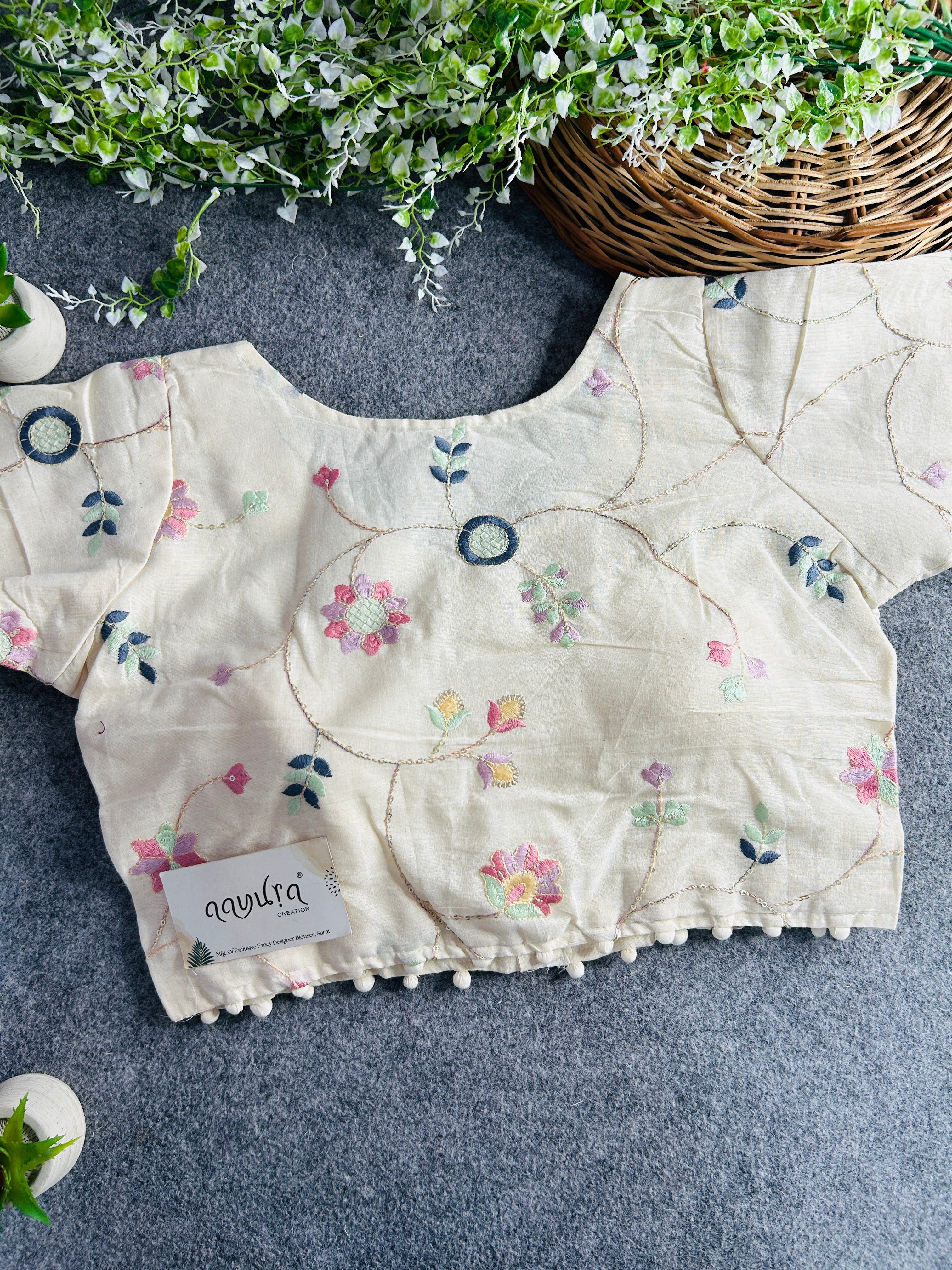 Khadi Cotton Collar Blouse