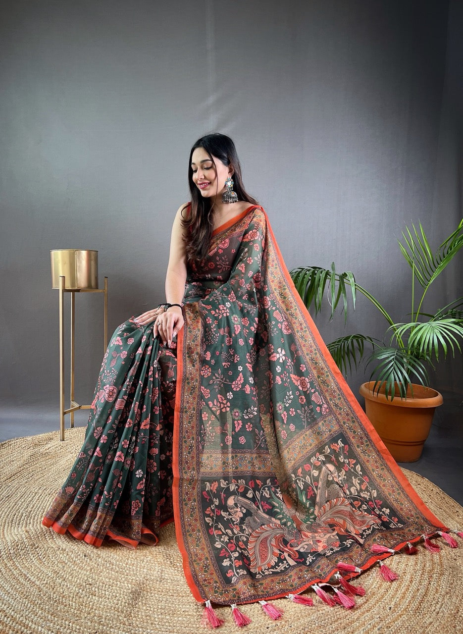 Charisma Pure Malai Cotton Saree