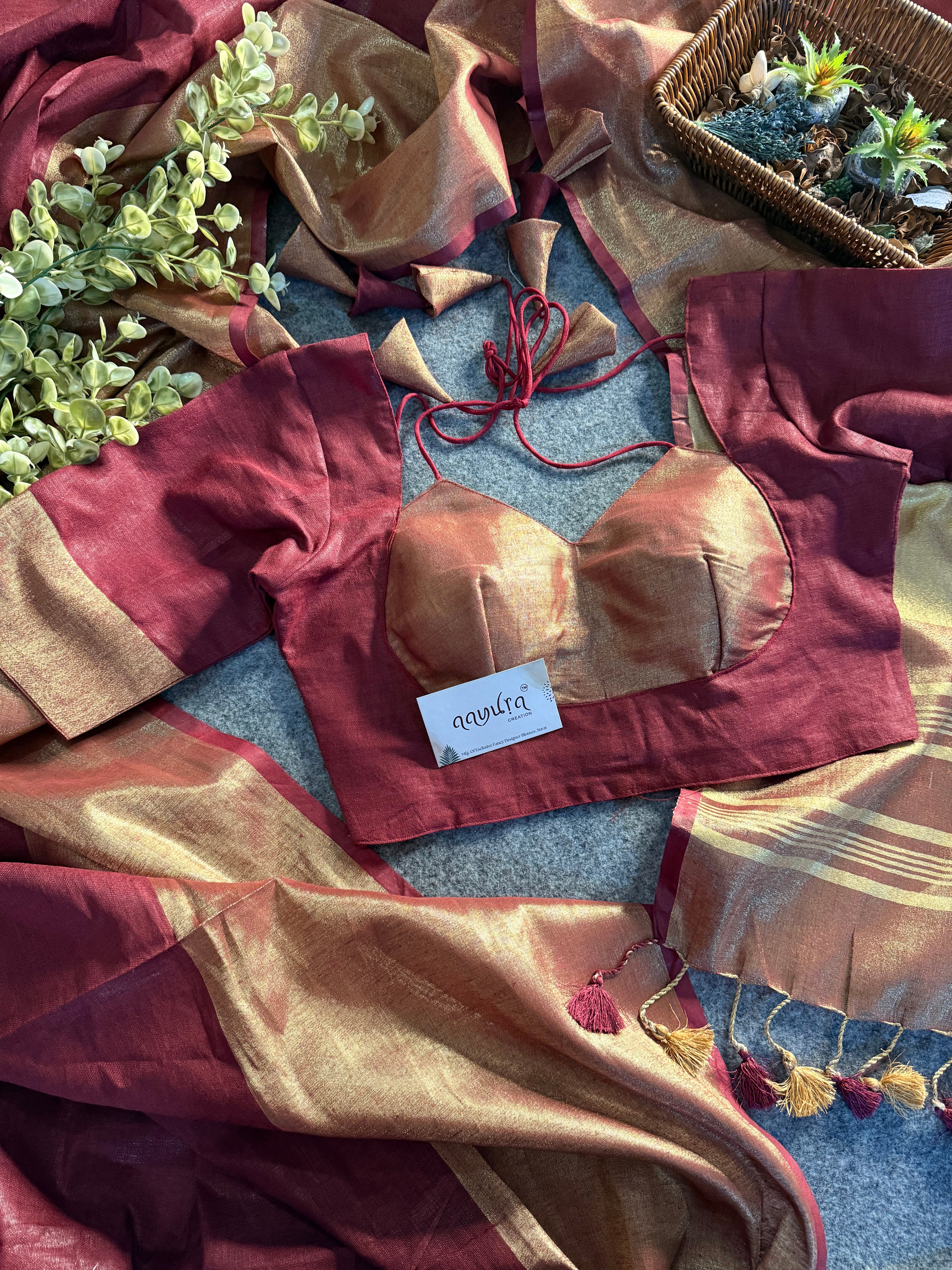 Handwoven Linen Grace Saree