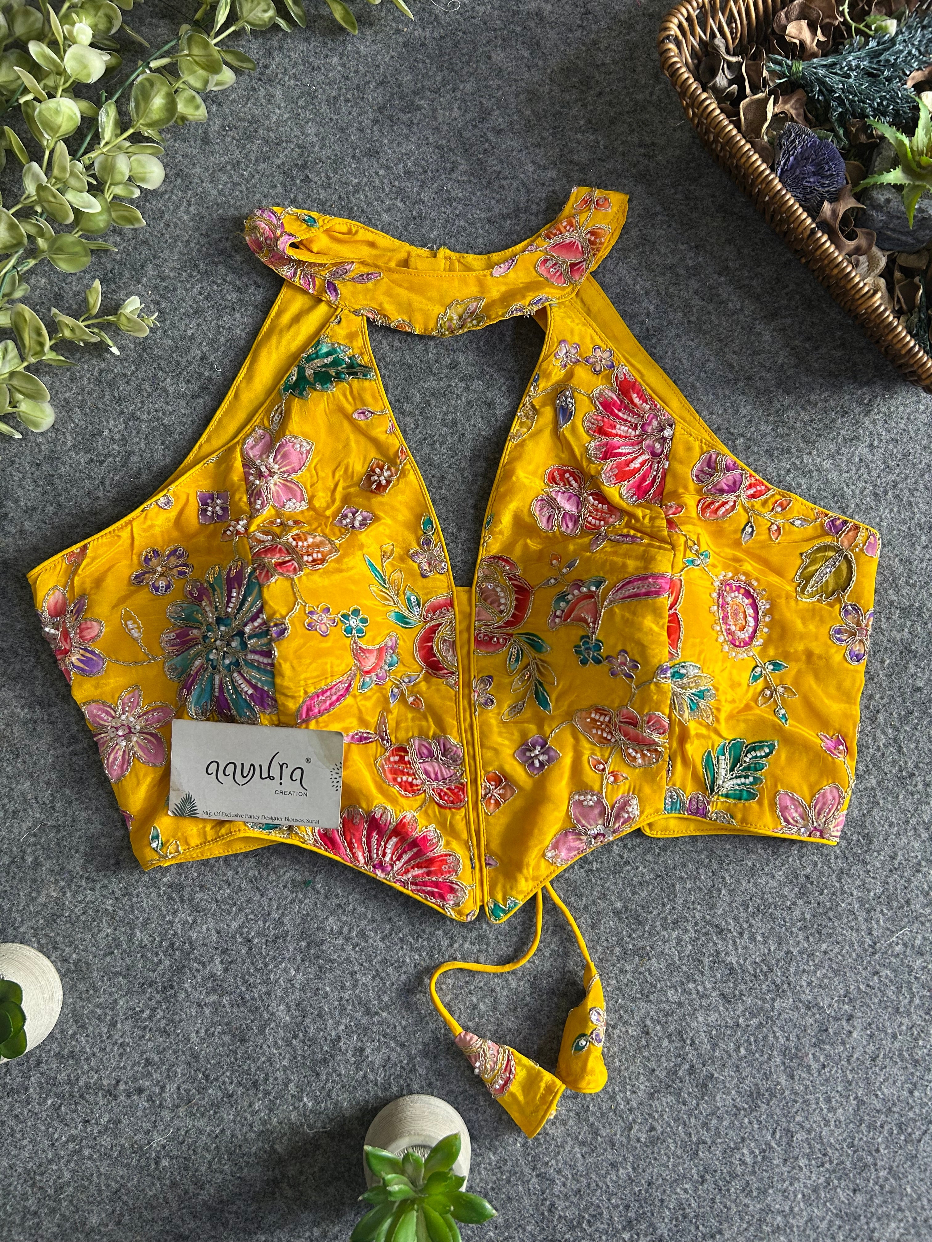 Noor Crape Silk Halter Blouse