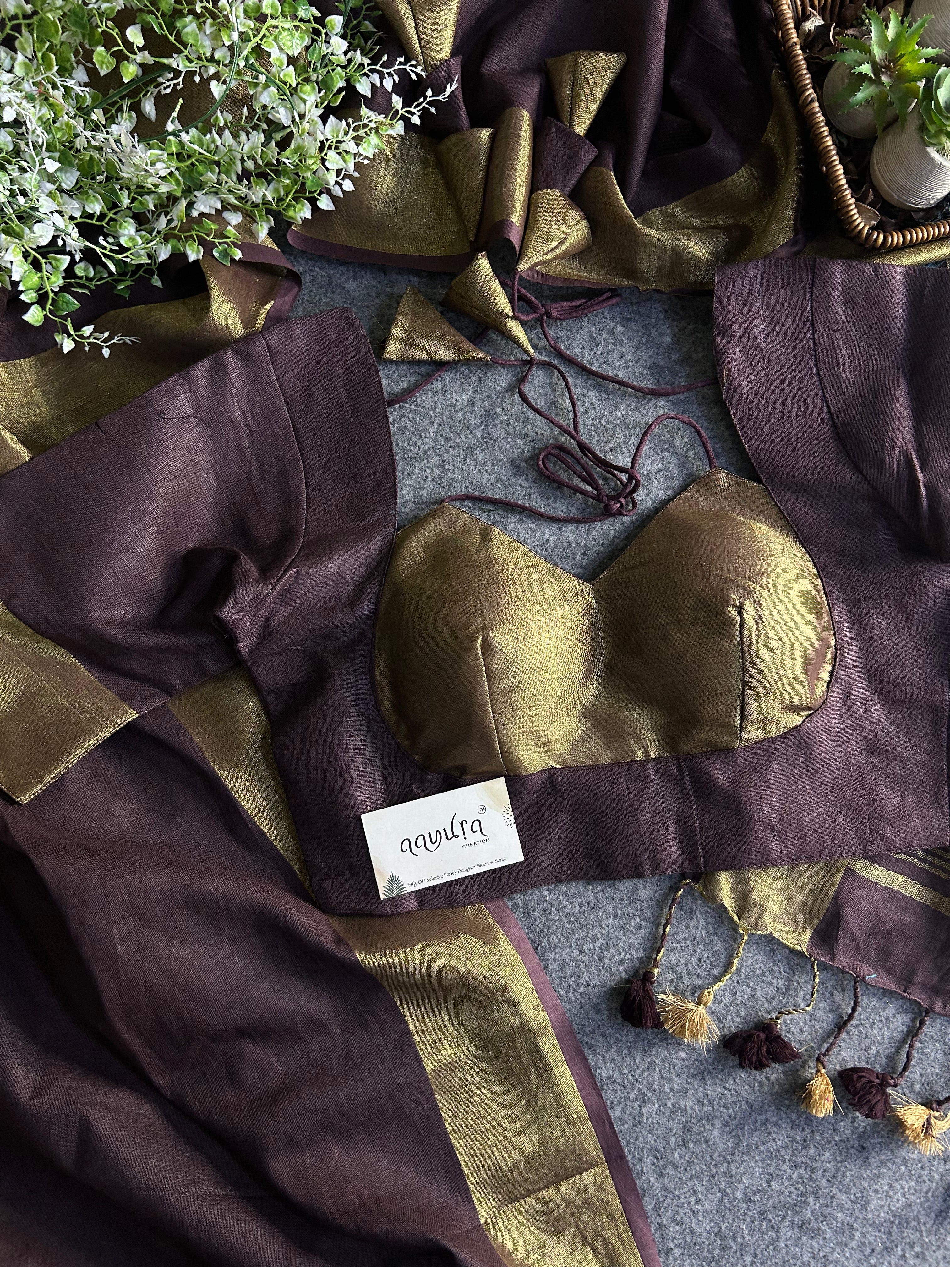 Handwoven Linen Grace Saree