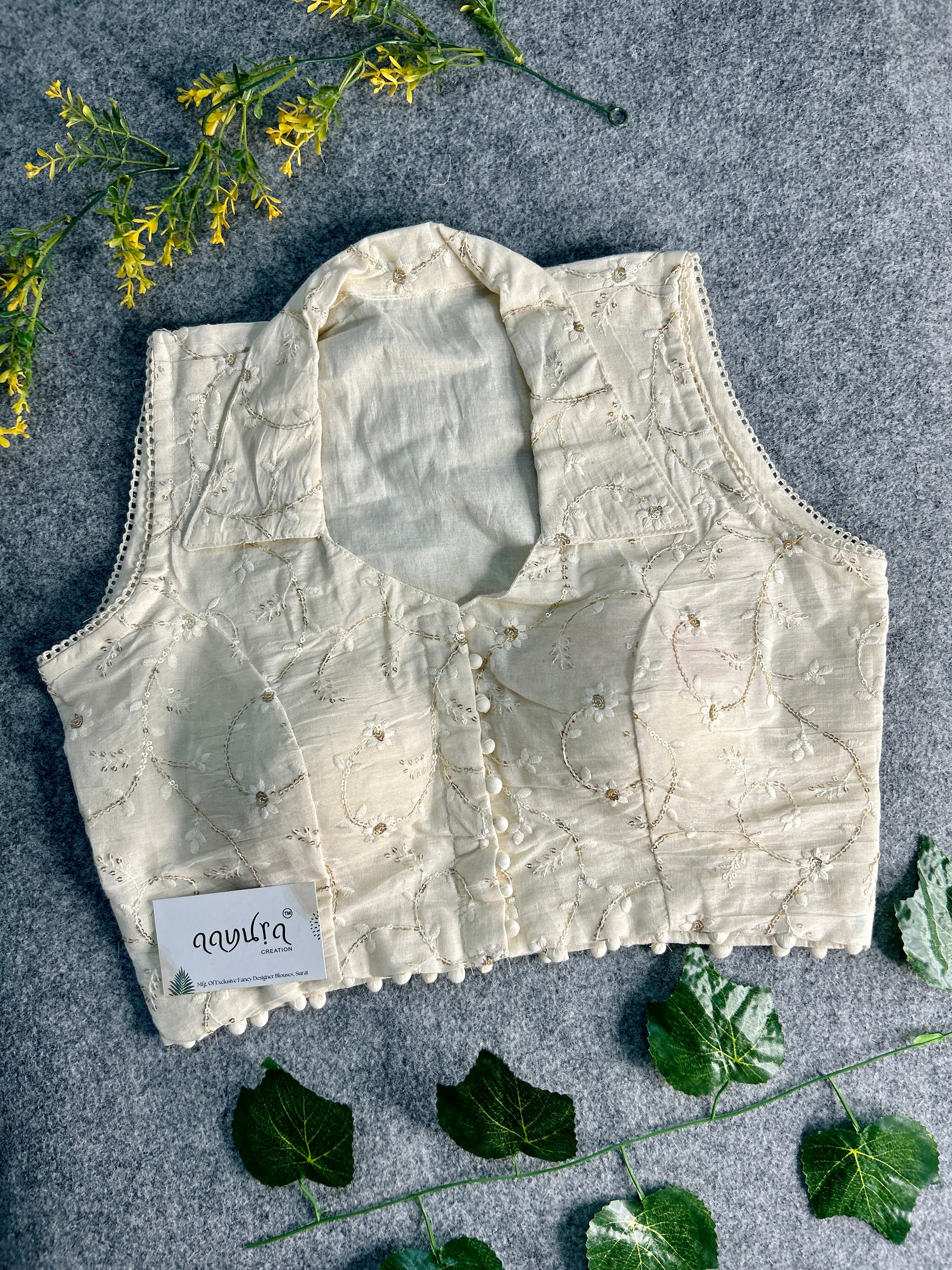 Coller Khadi Blouse