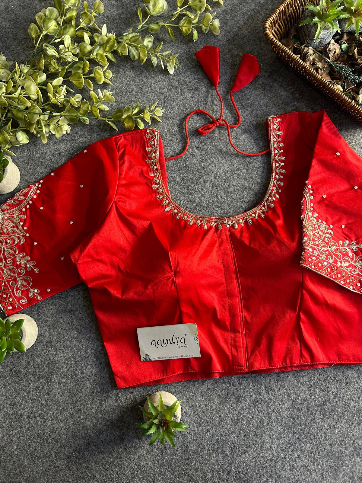 Royal Zardosi Silk Front-Open Blouse