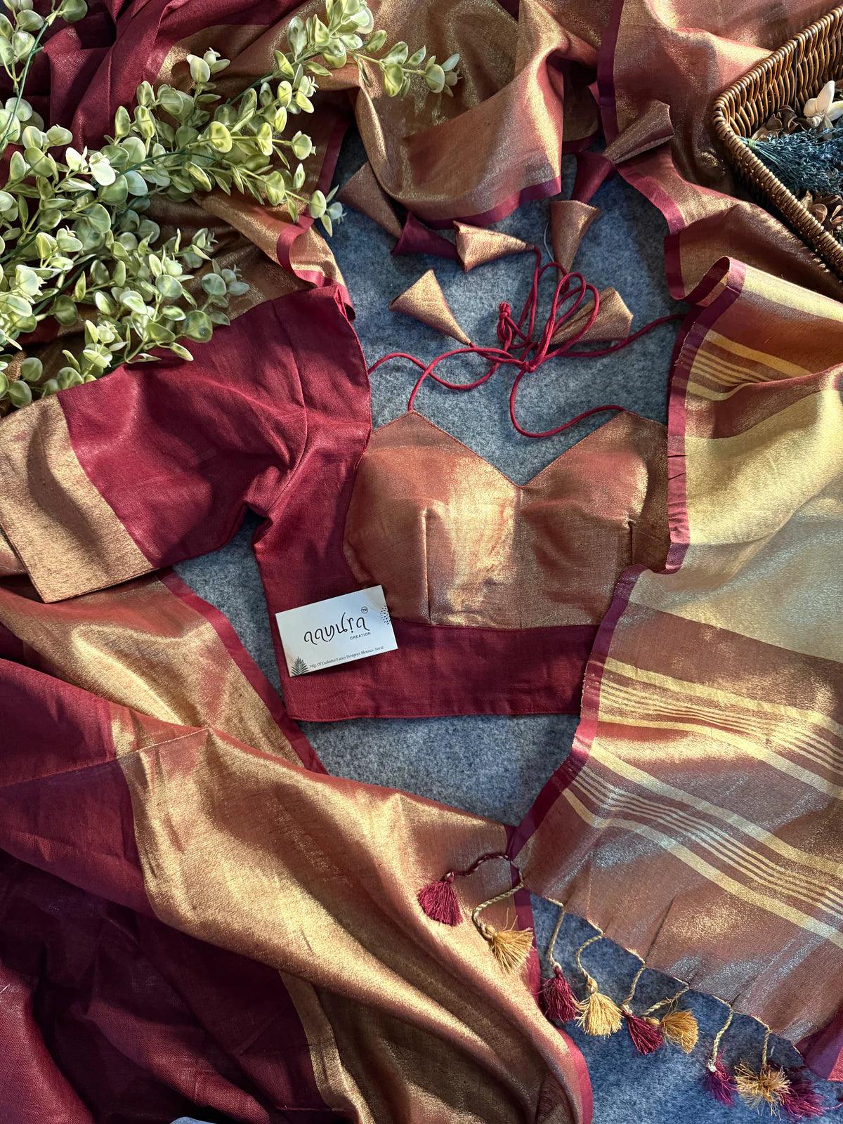 Handwoven Linen Grace Saree