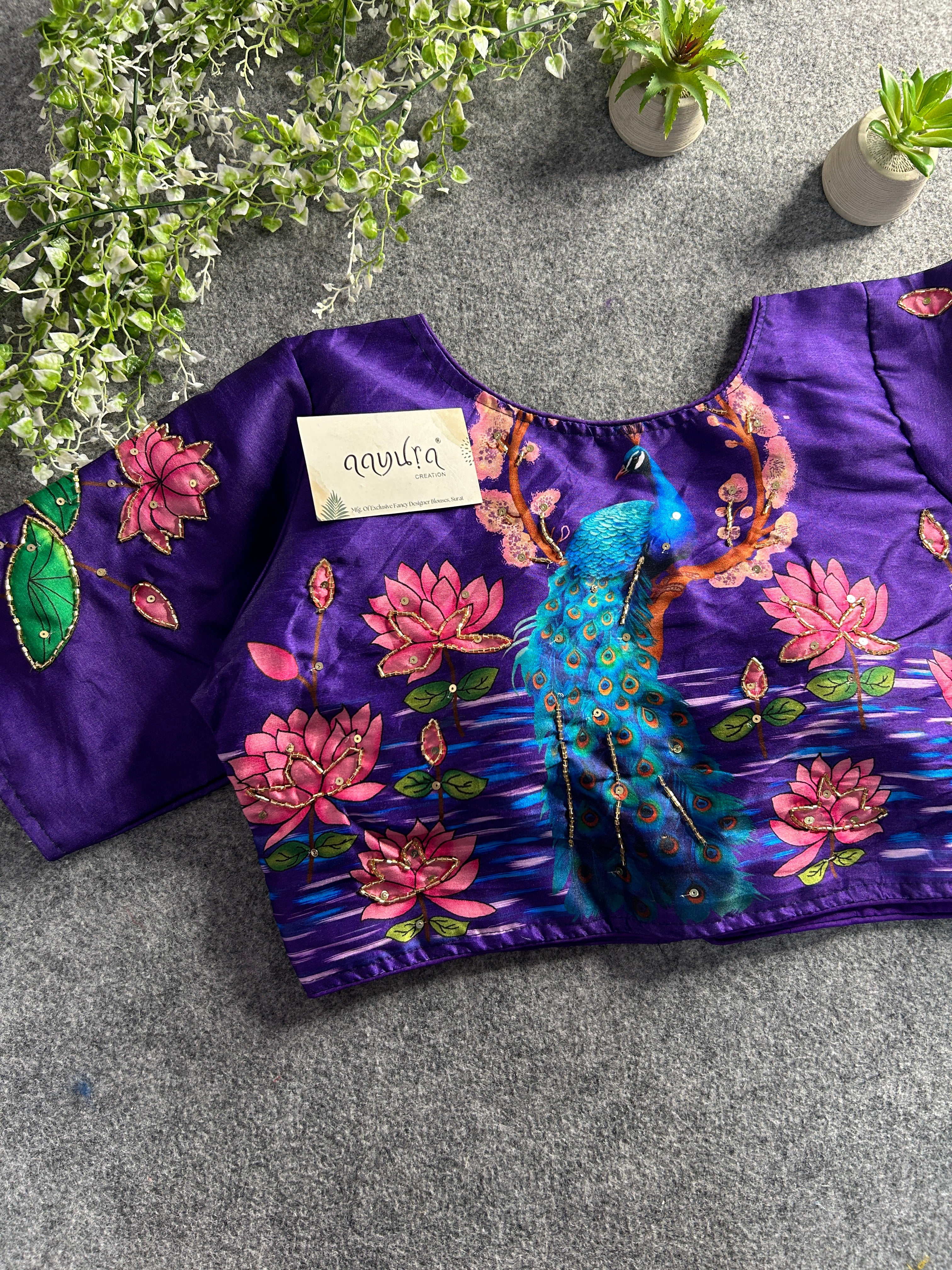 Peacock Print Handwork