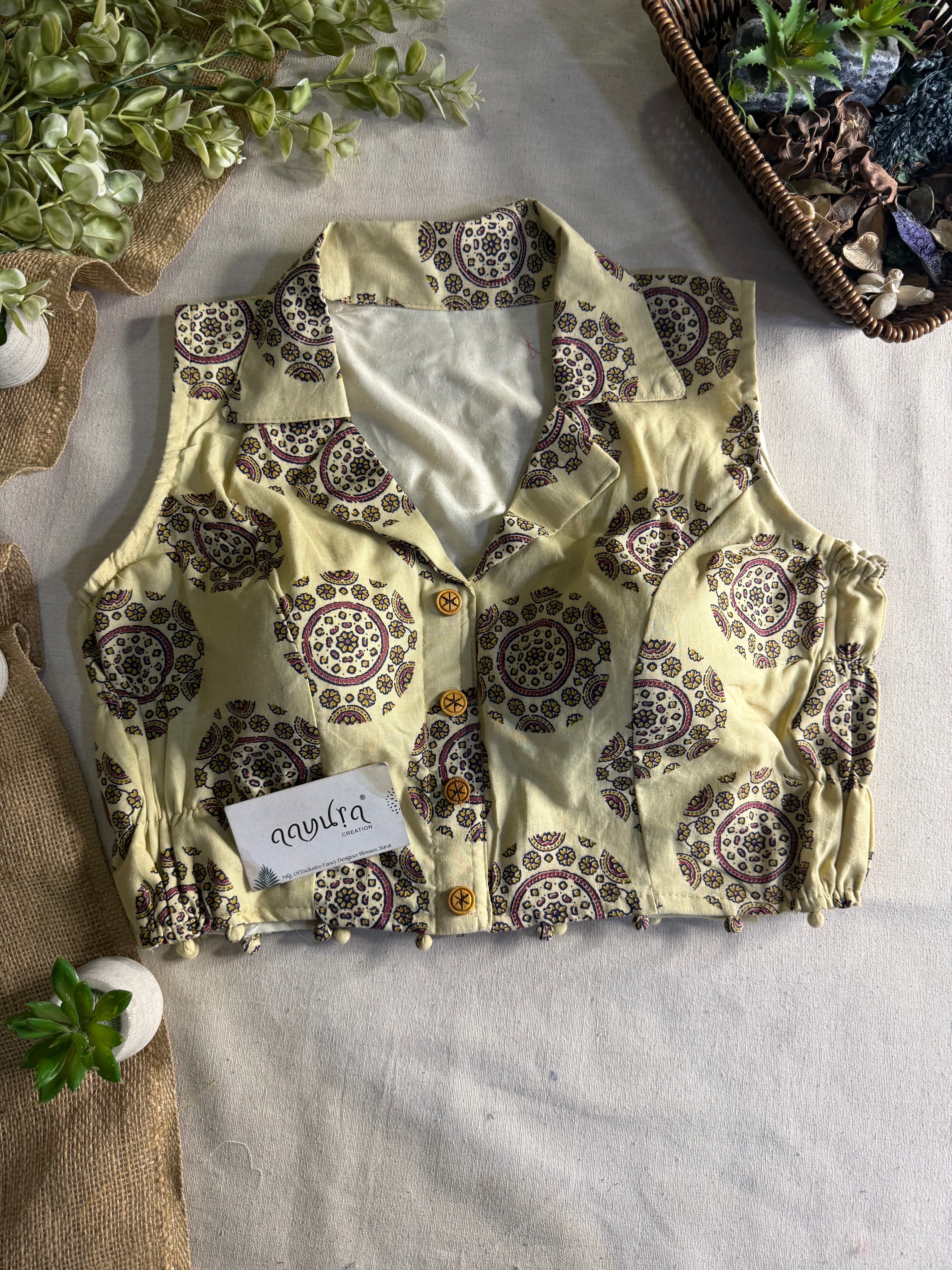 Ajrakh Streatchable Blouse