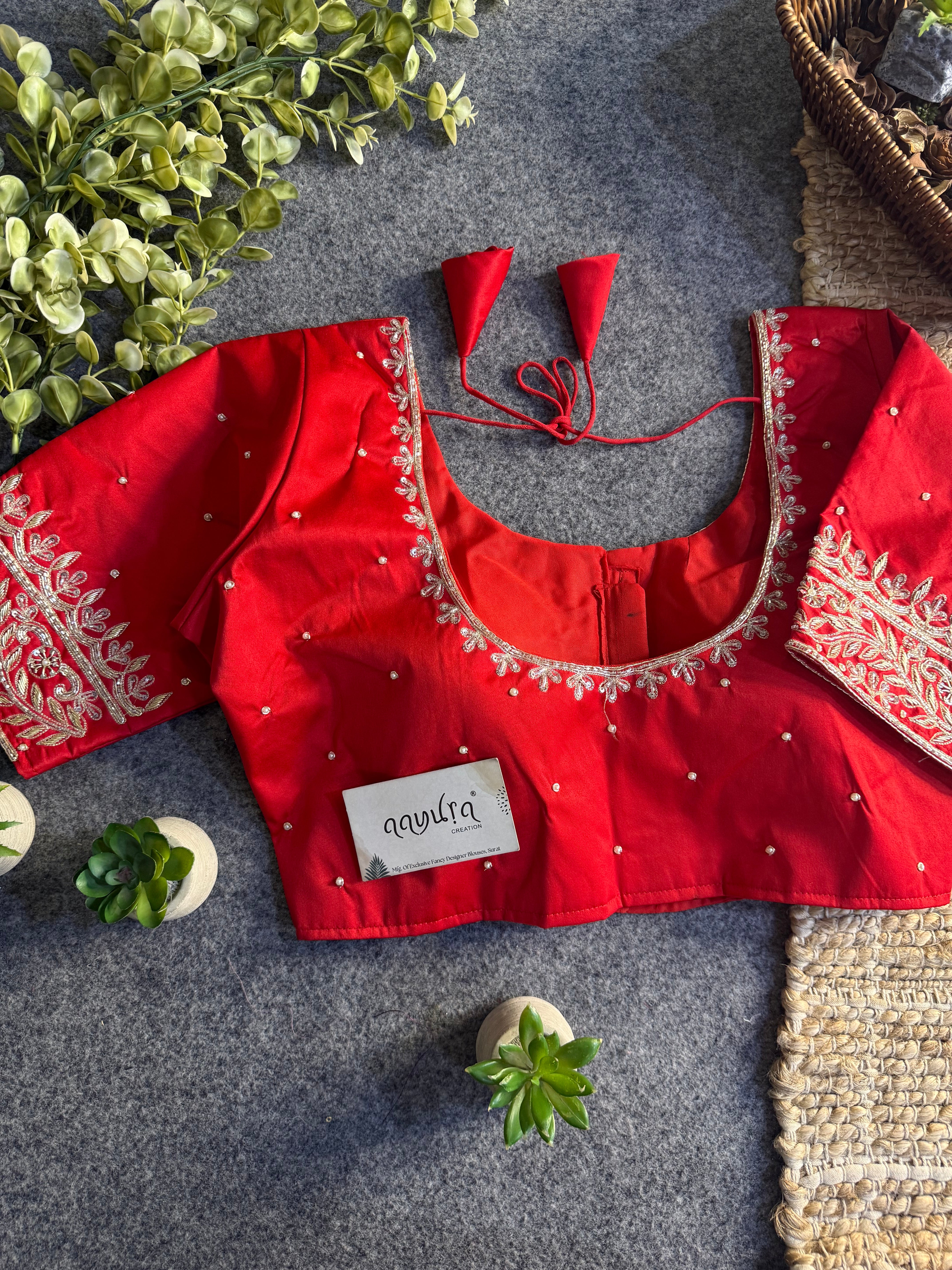 Royal Zardosi Silk Front-Open Blouse
