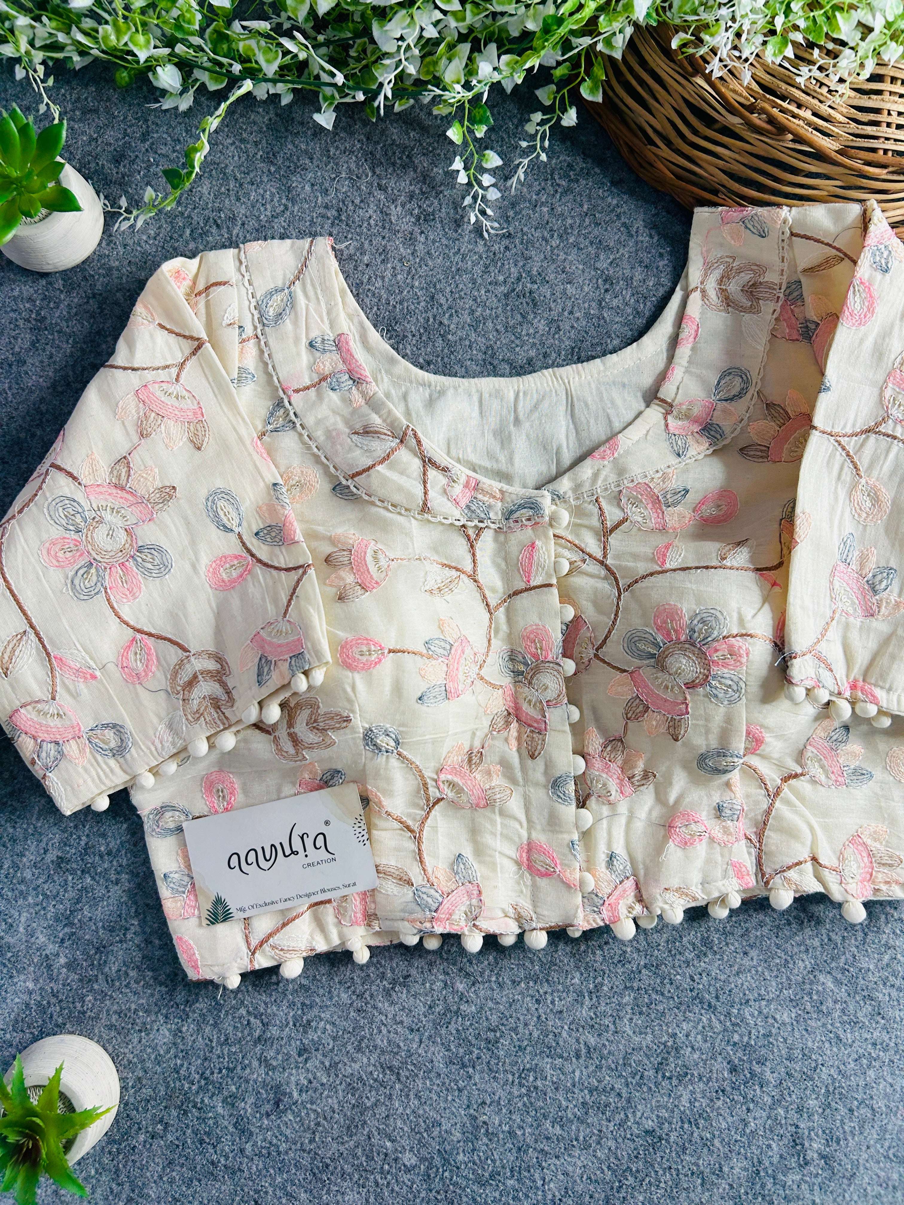 Khadi Cotton Collar Blouse