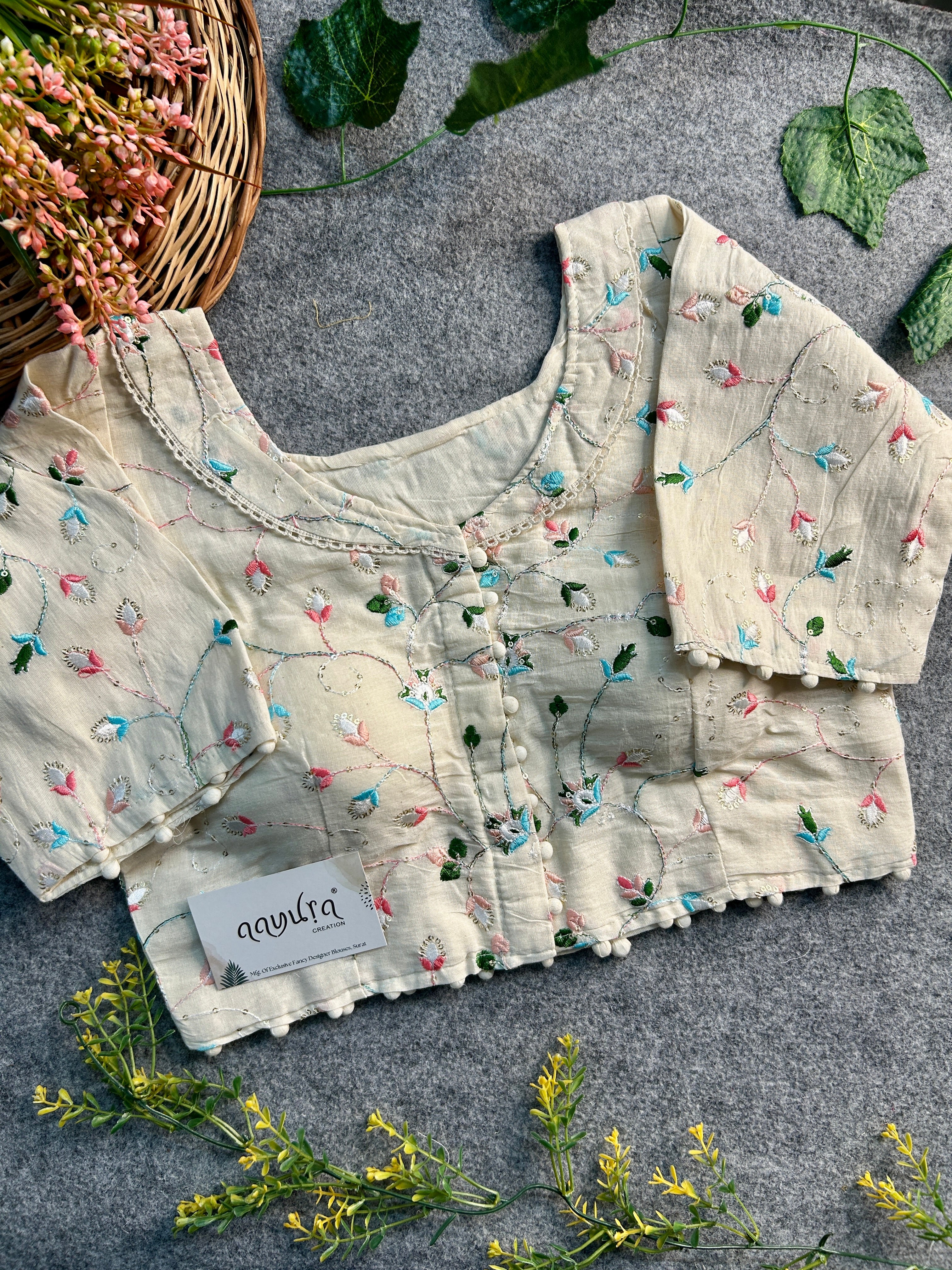 Khadi Cotton Collar Blouse