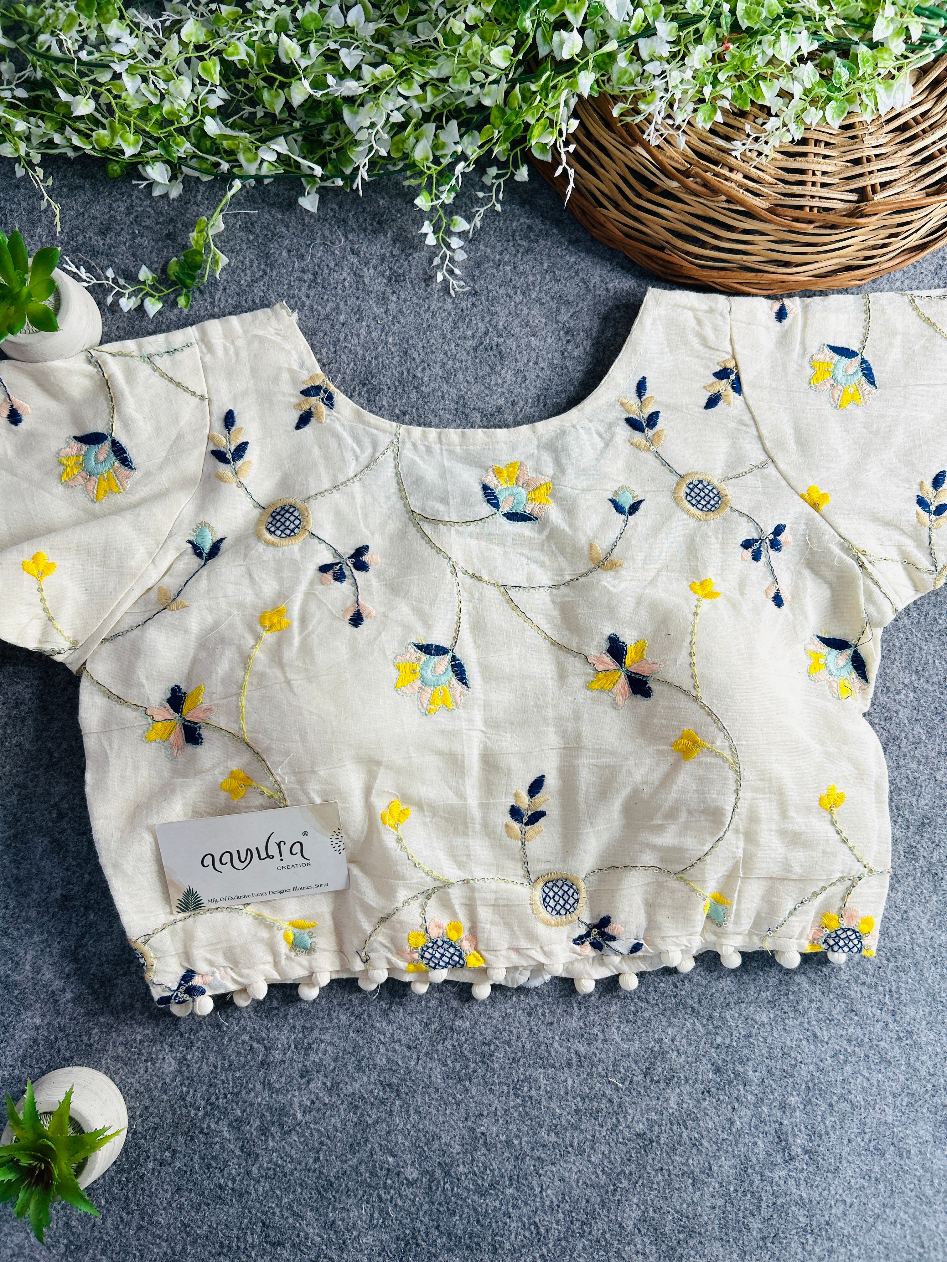 Khadi Cotton Collar Blouse