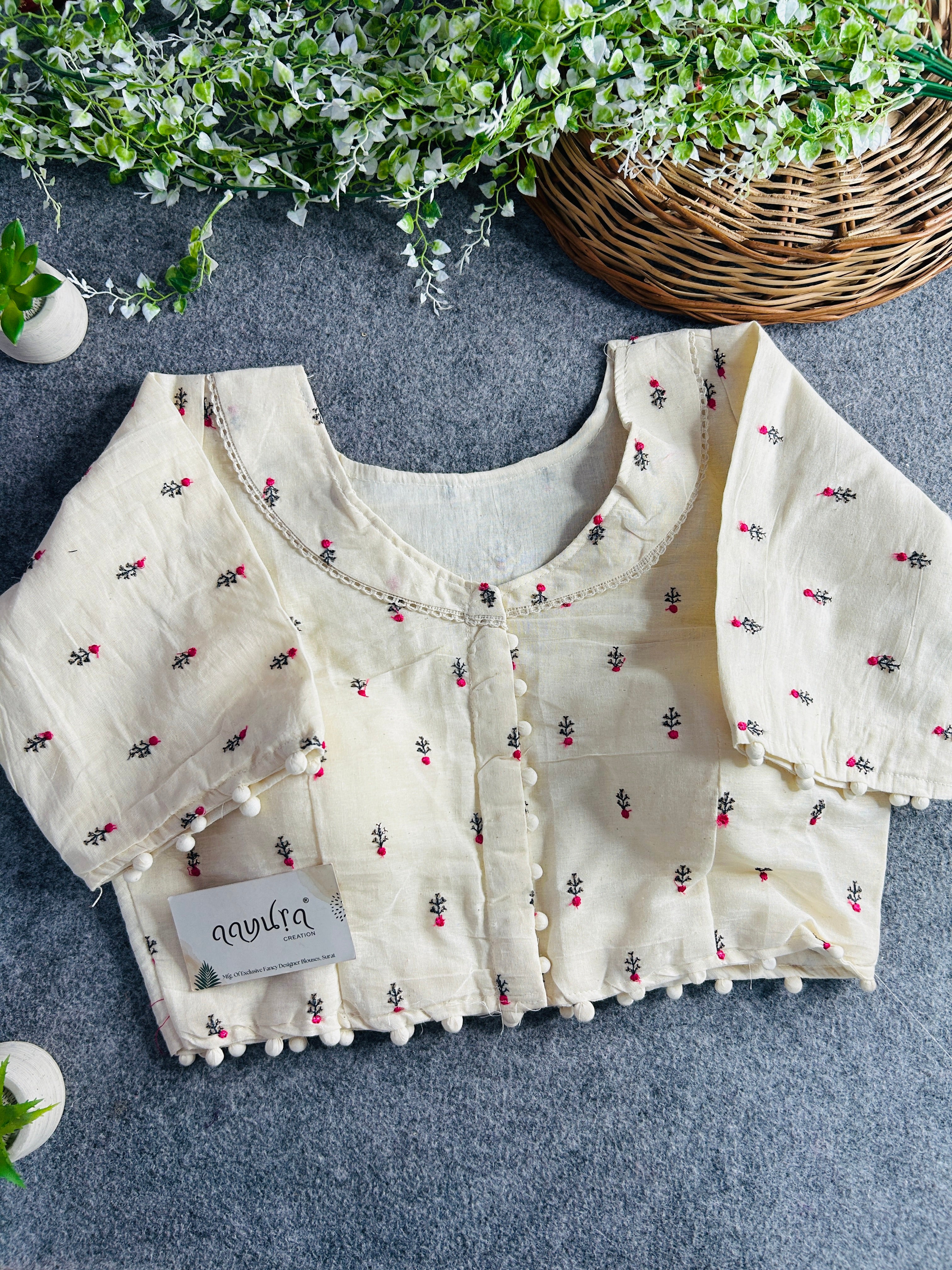 Khadi Cotton Collar Blouse