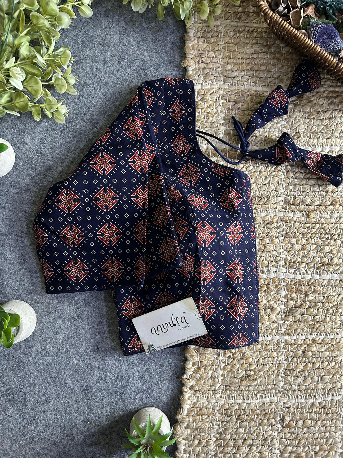 Cotton Front Open Blouse