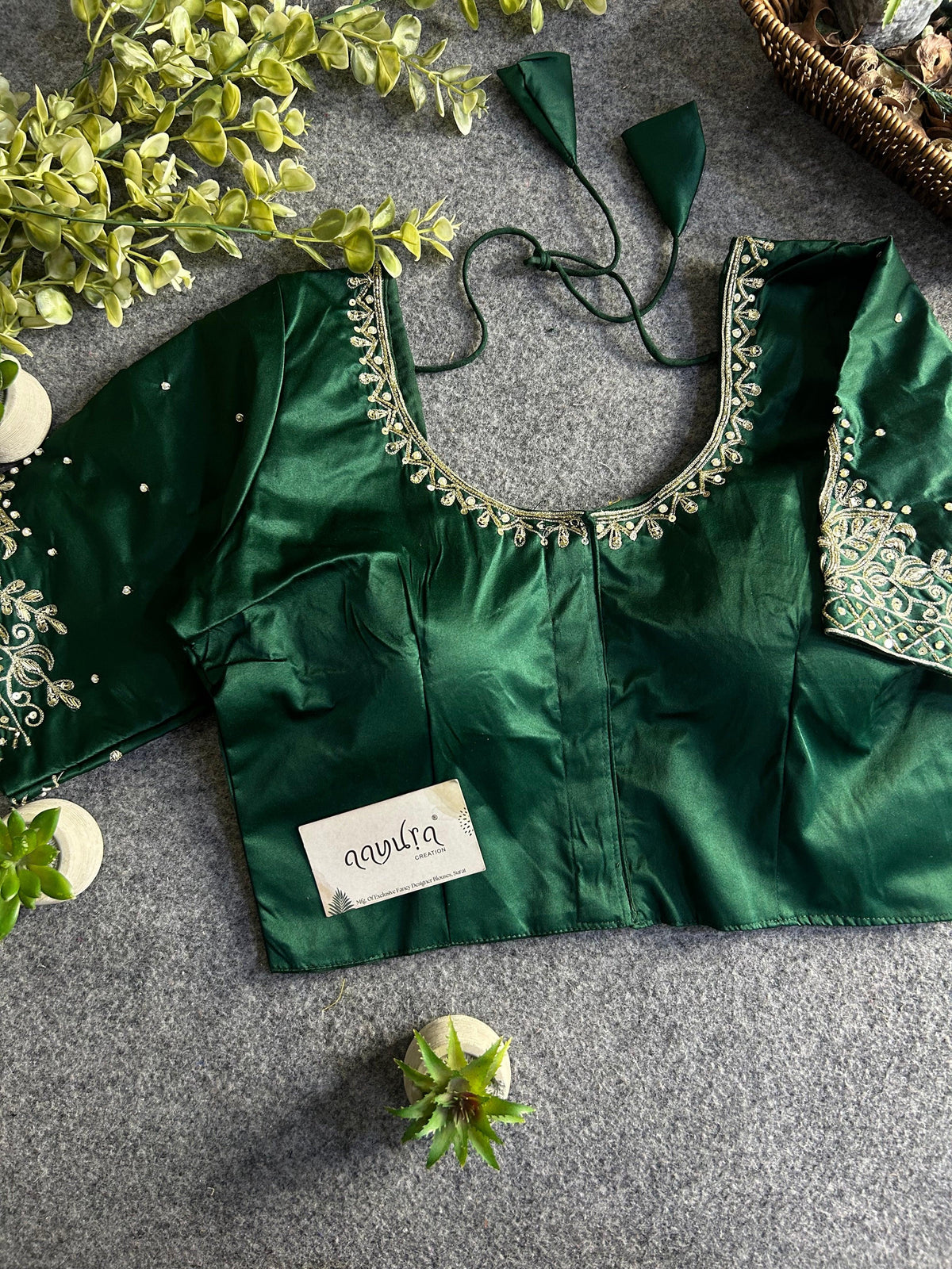 Royal Zardosi Silk Front-Open Blouse