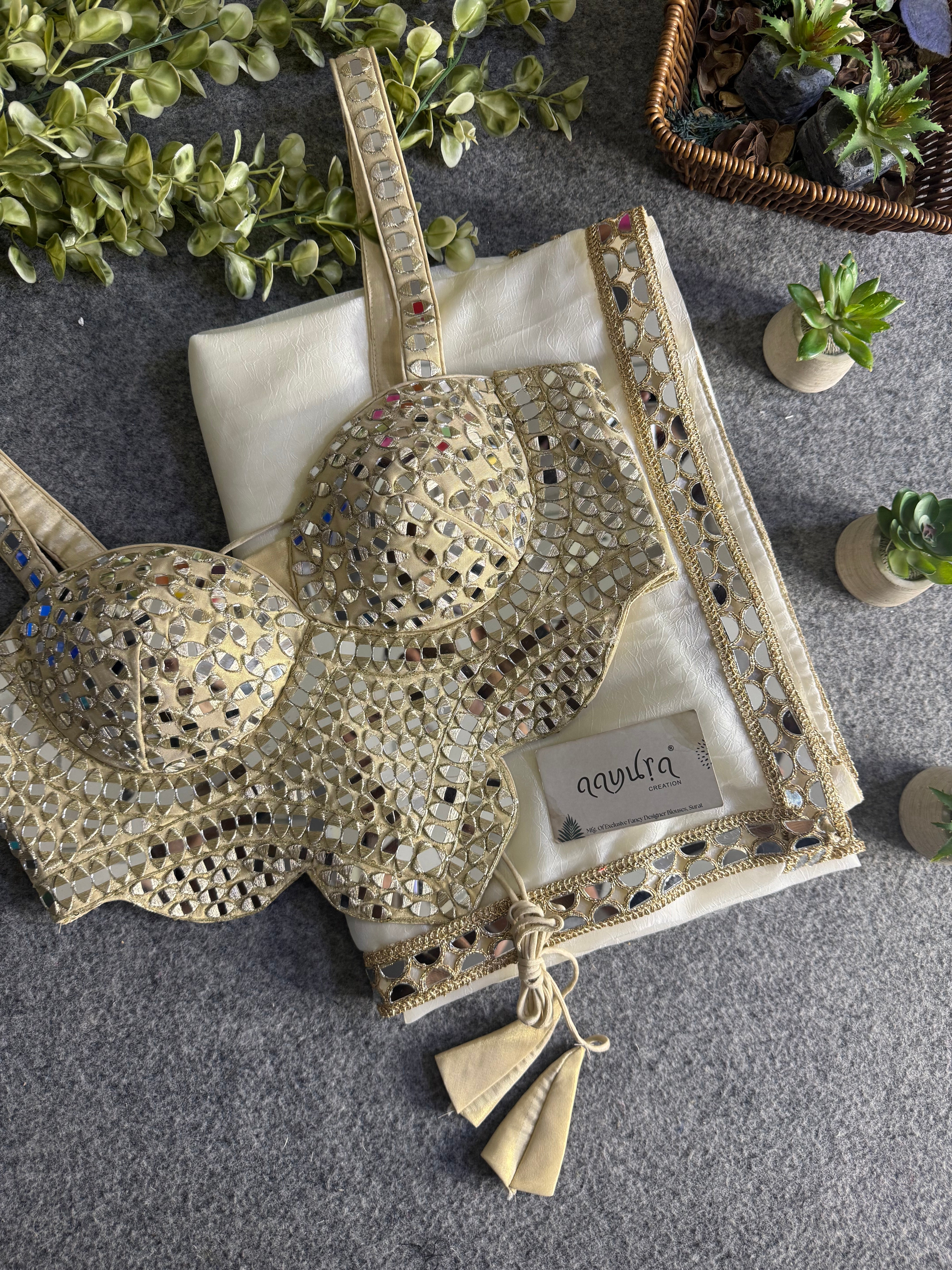 Mirror Muse Silk Co-ord Saree Set