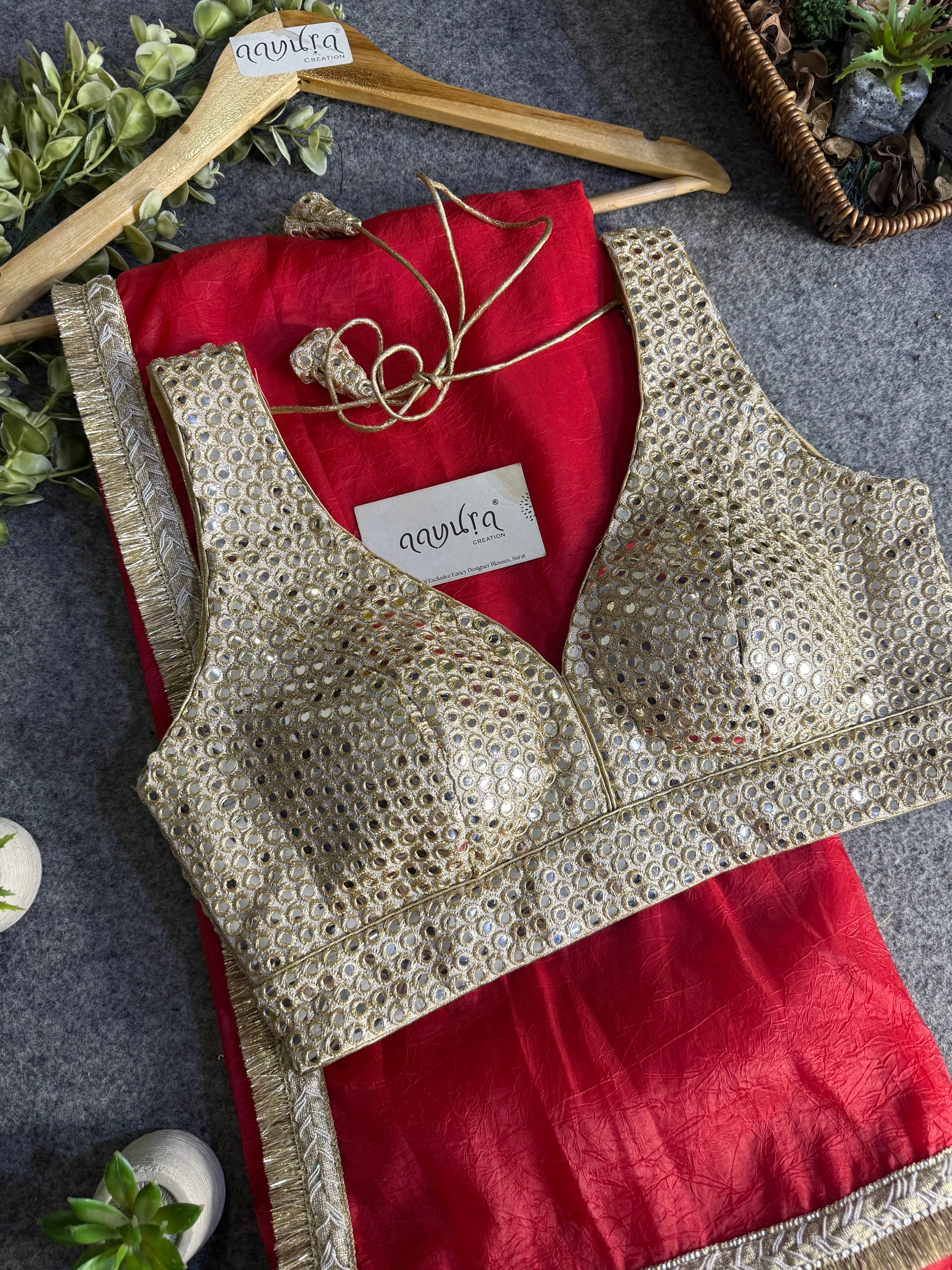 Luxe Mirror Muse Saree Set