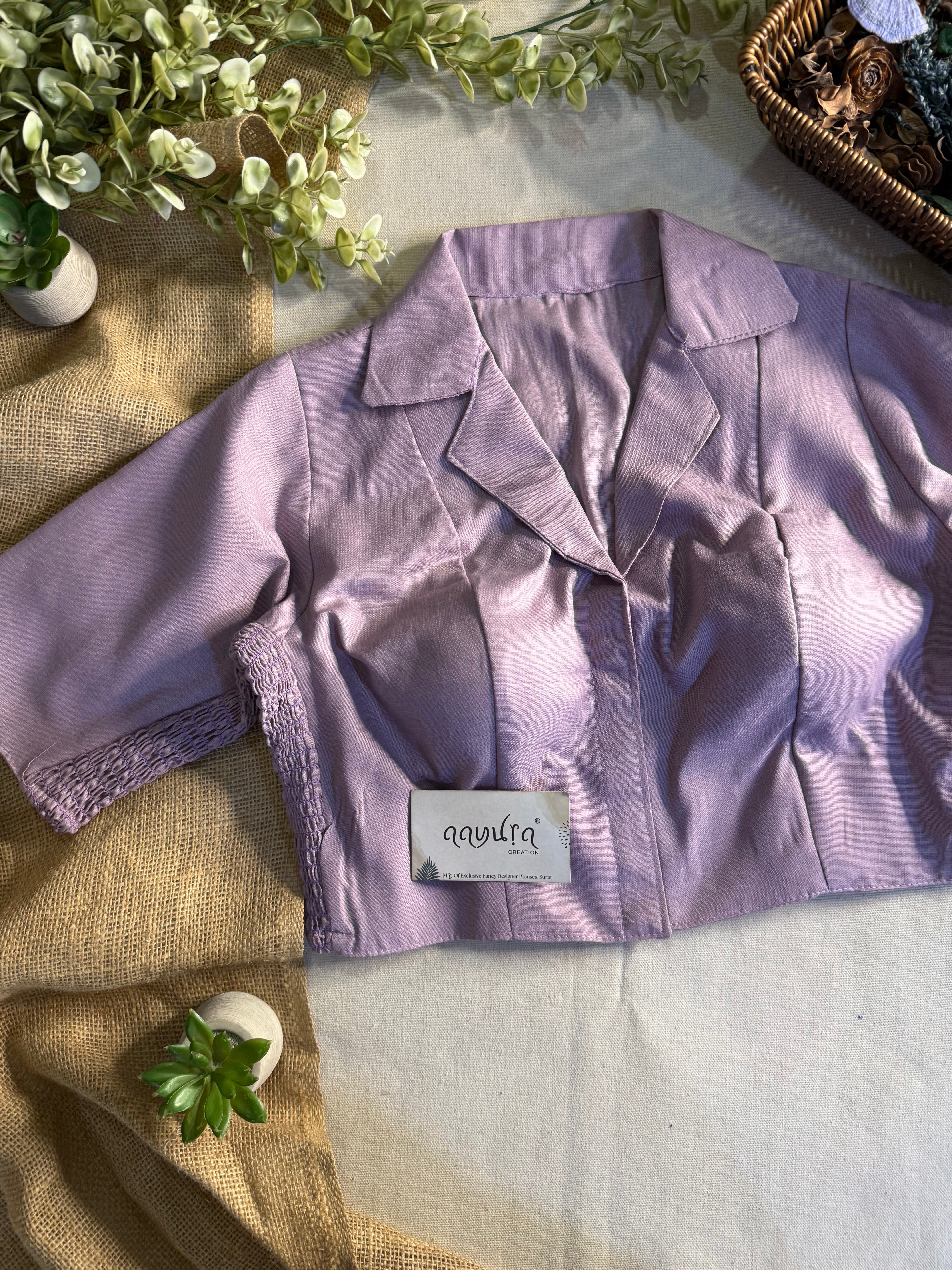 Comfort Fit Cotton Coller Blouse