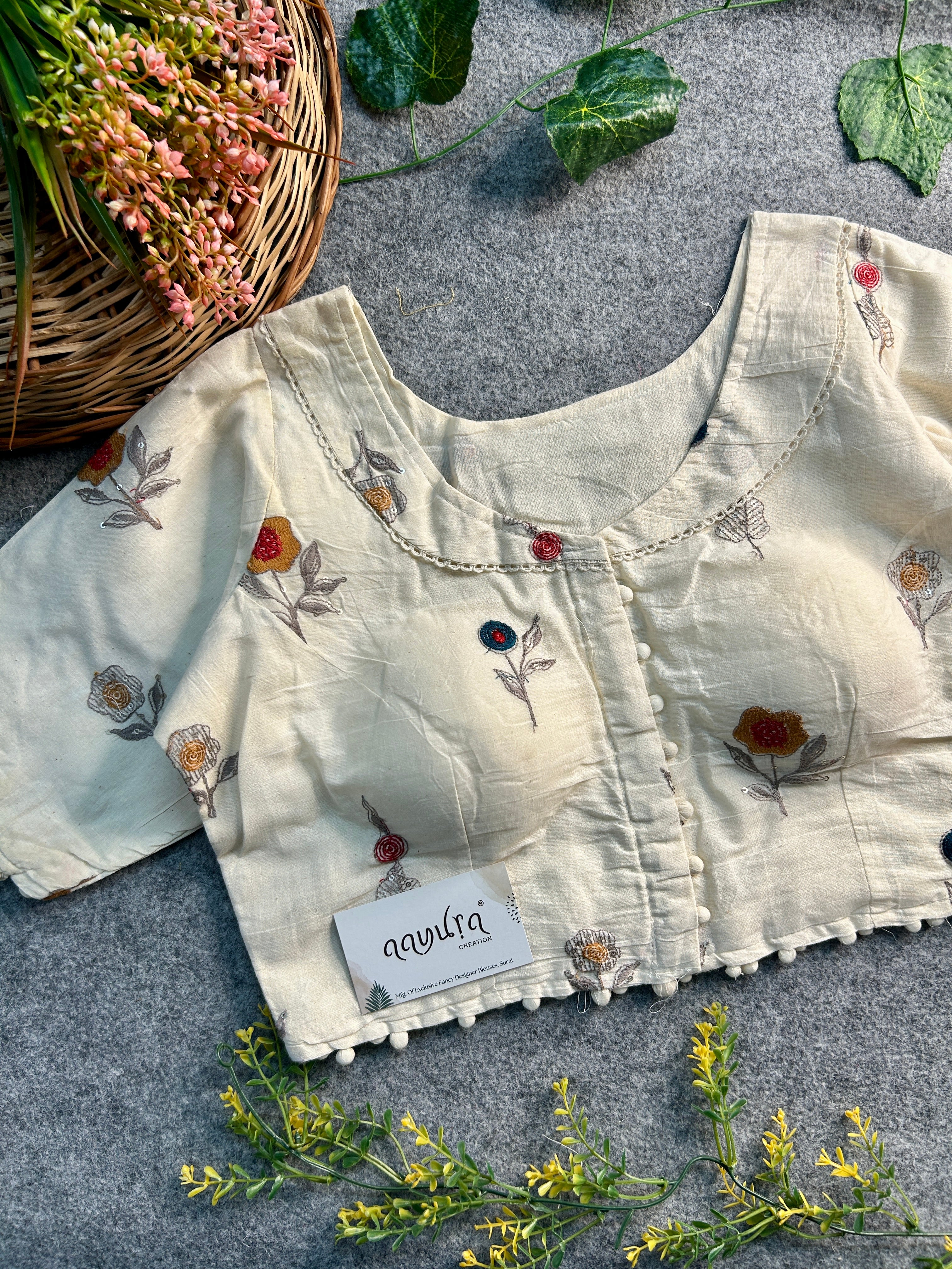 Khadi Cotton Coller Blouse