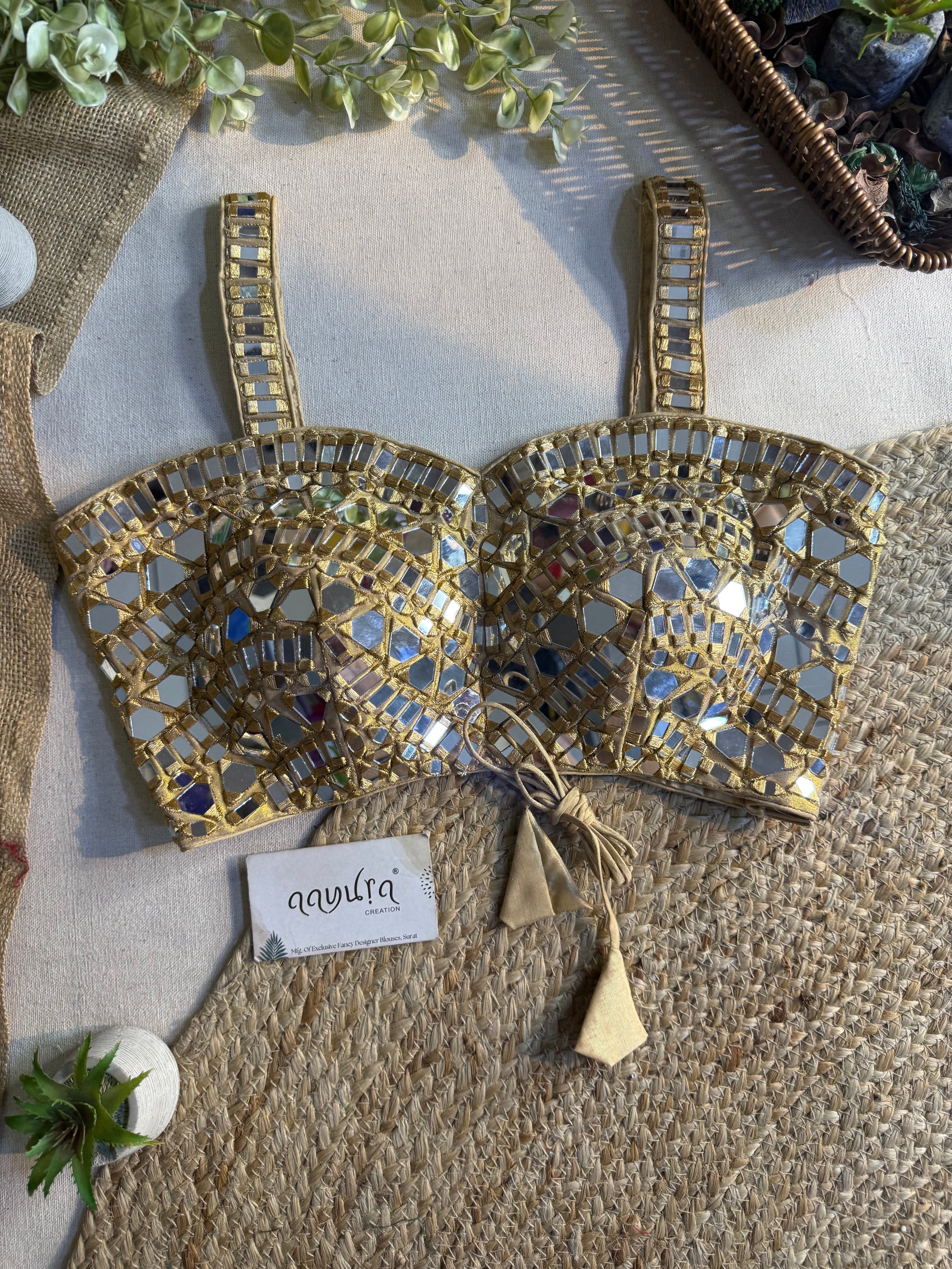 Zahira Mirror Work Blouse