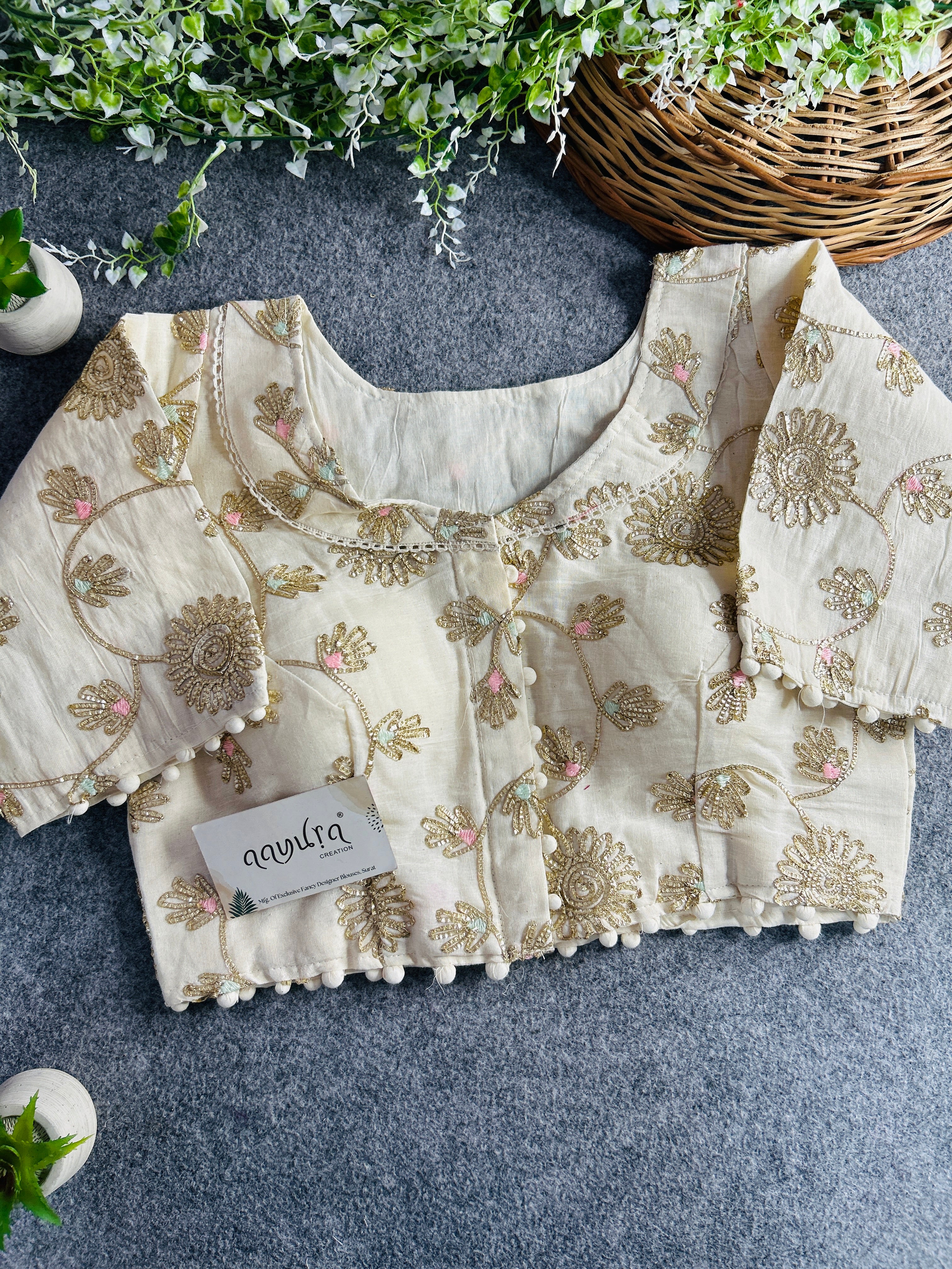 Khadi Cotton Collar Blouse