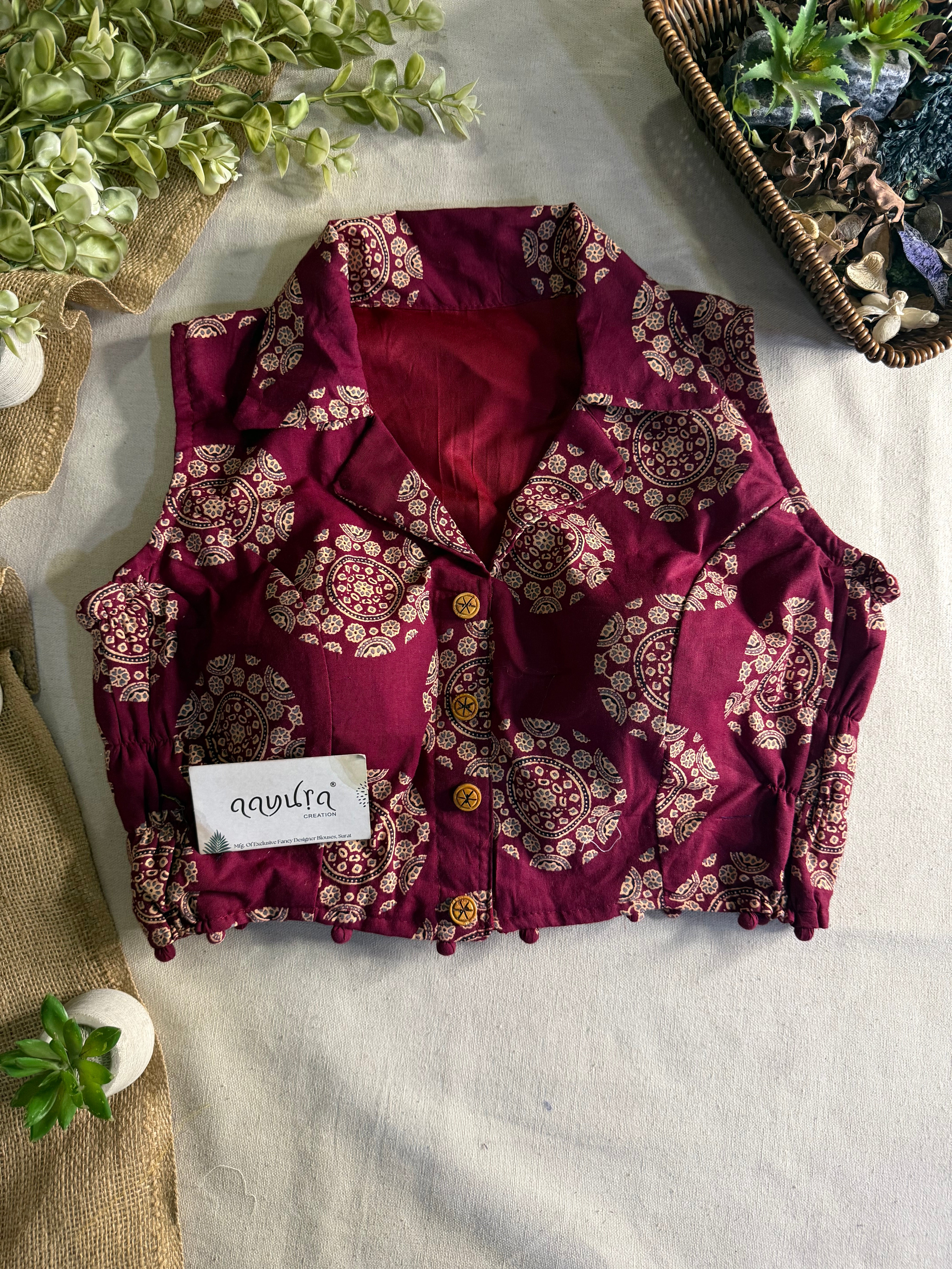 Ajrakh Streatchable Blouse