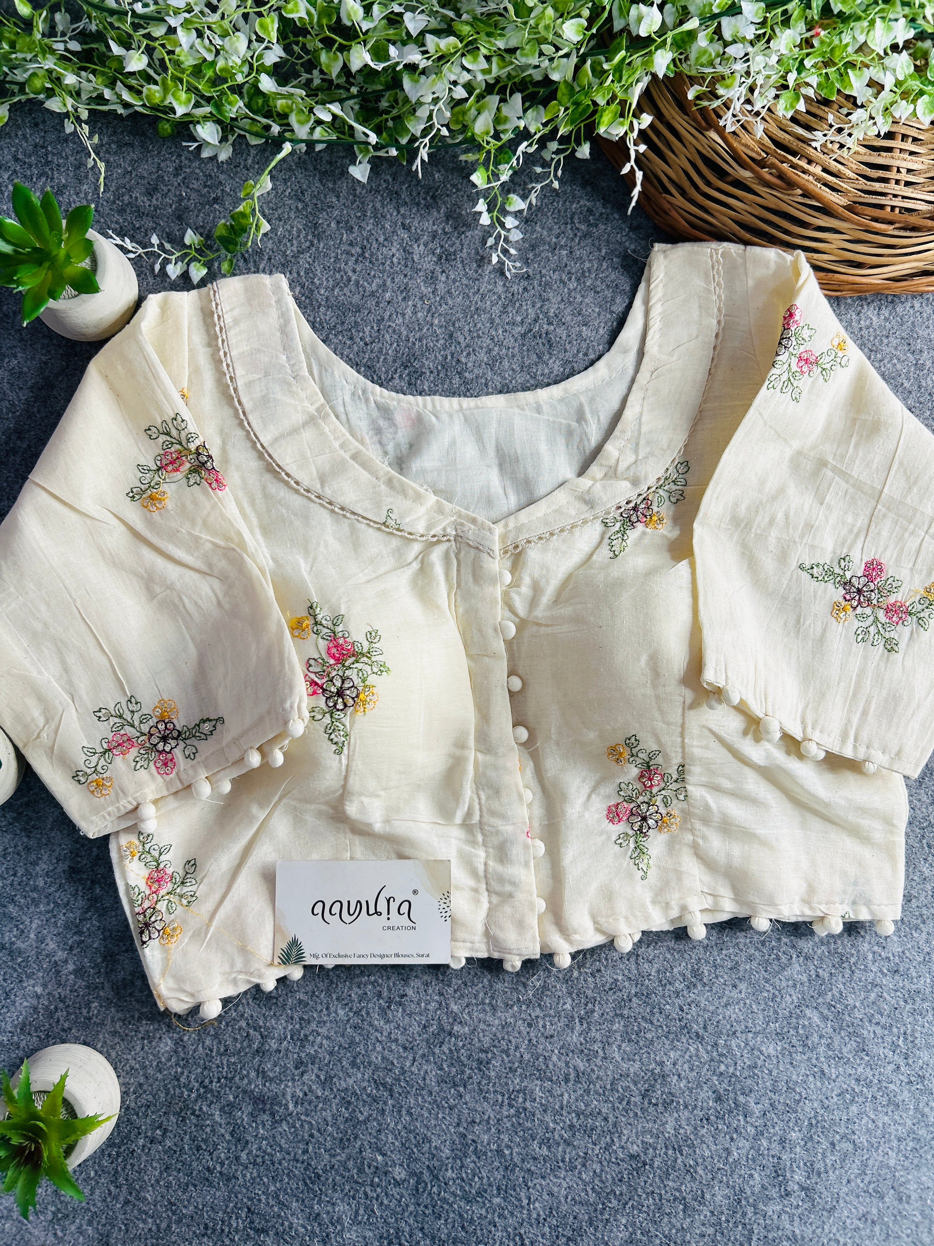 Khadi Cotton Collar Blouse