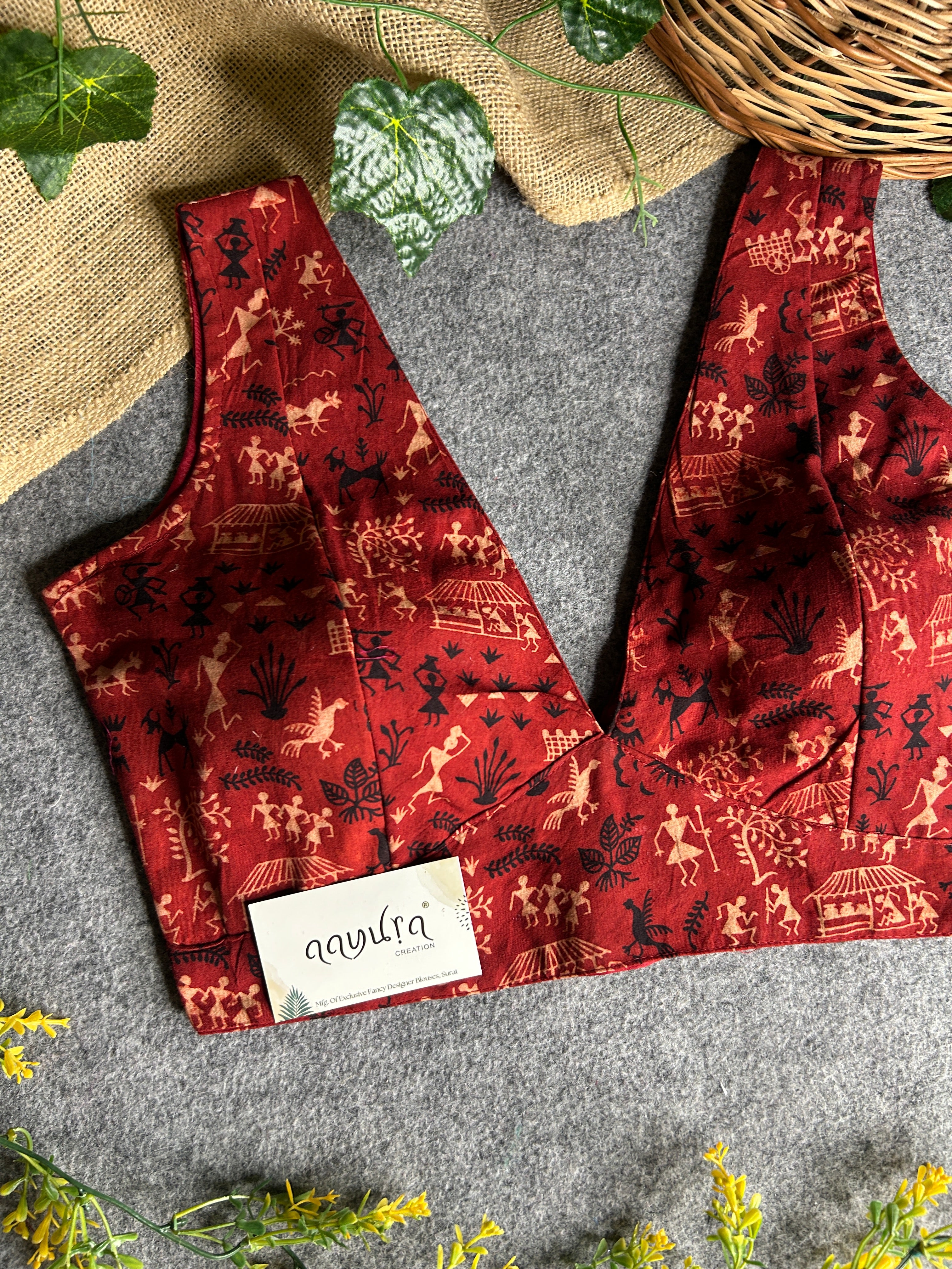 Ajrakh V Neck
