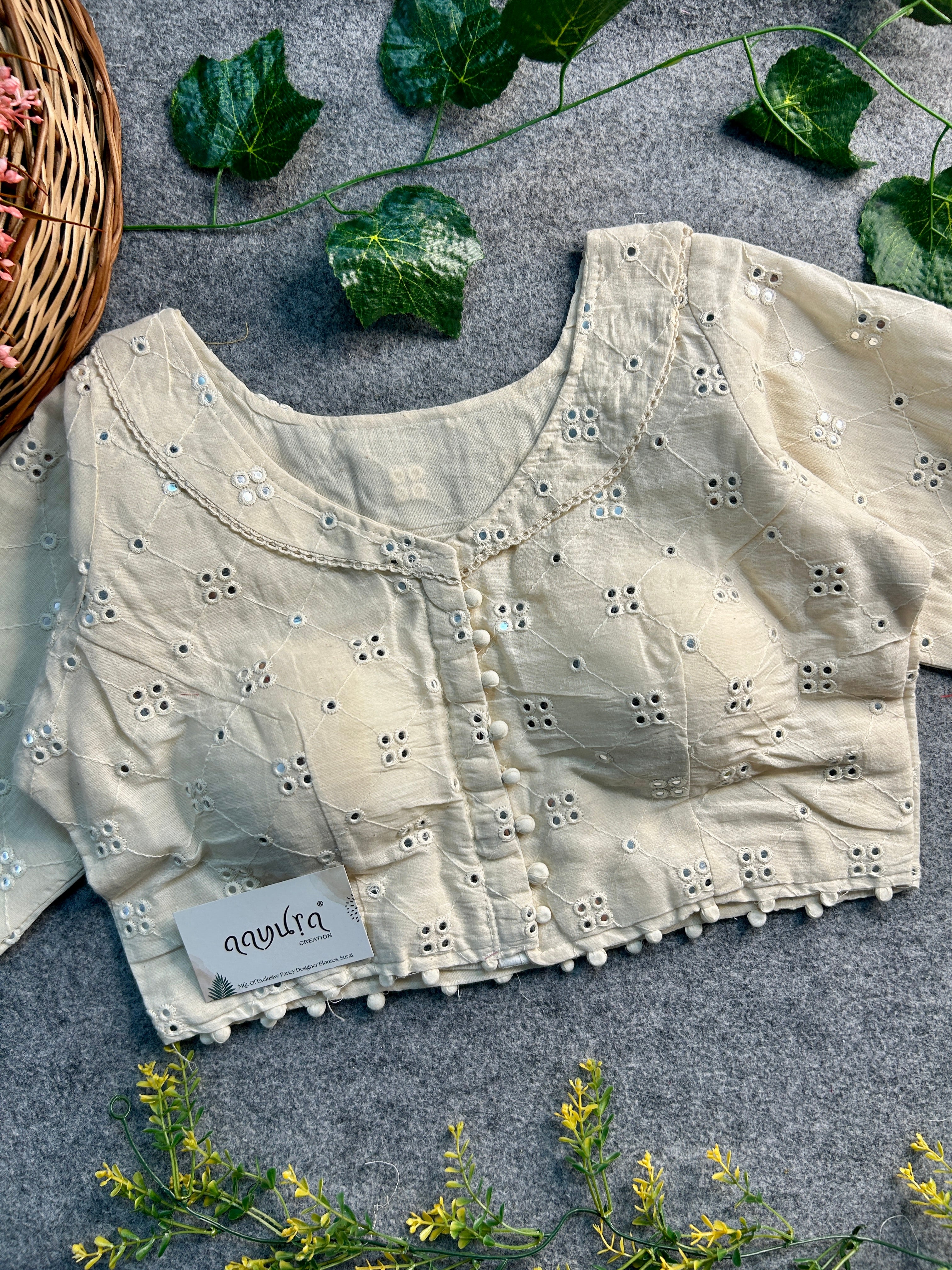 Khadi Cotton Collar Blouse