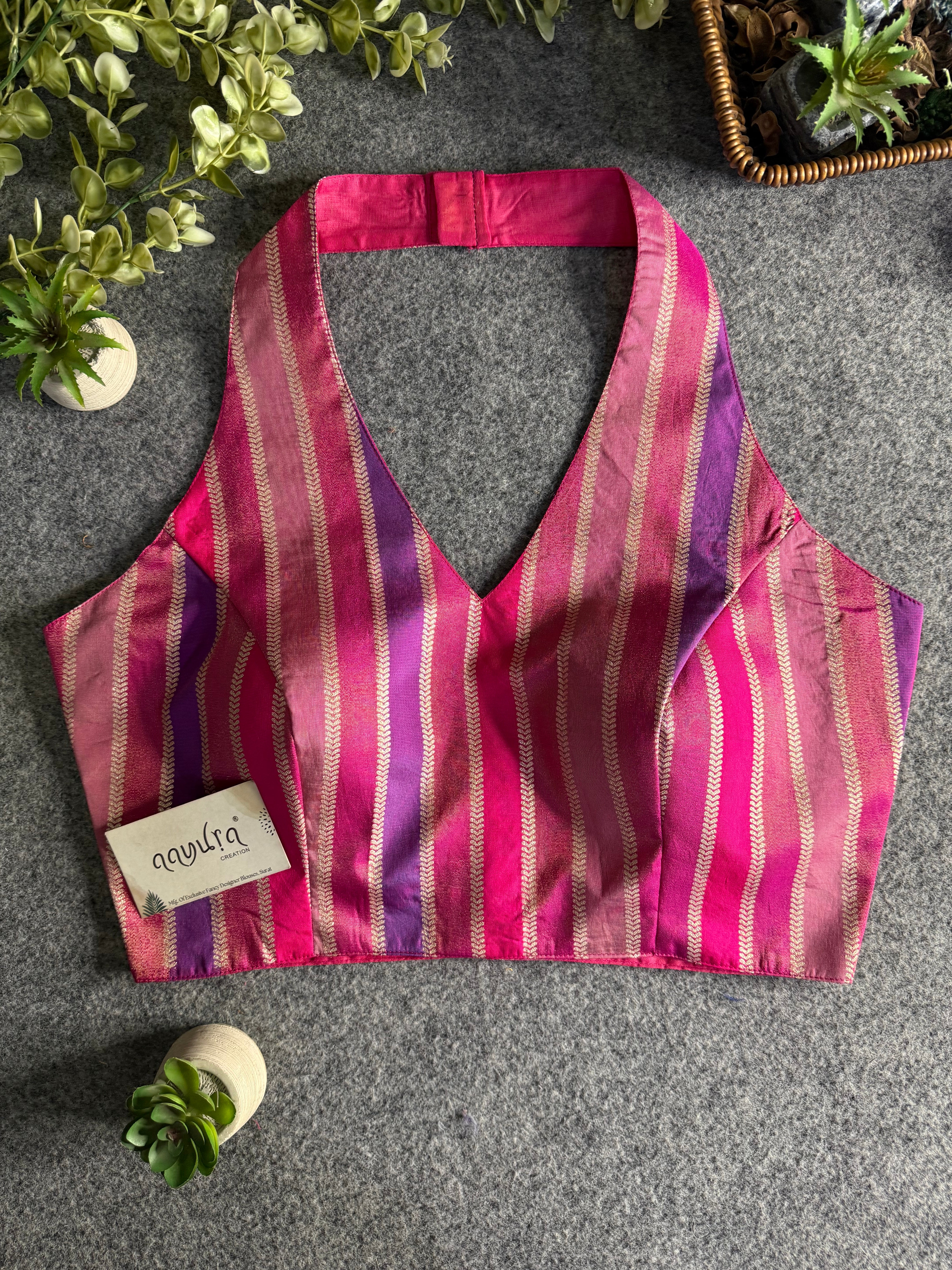 Banarasi Modern Halter Neck