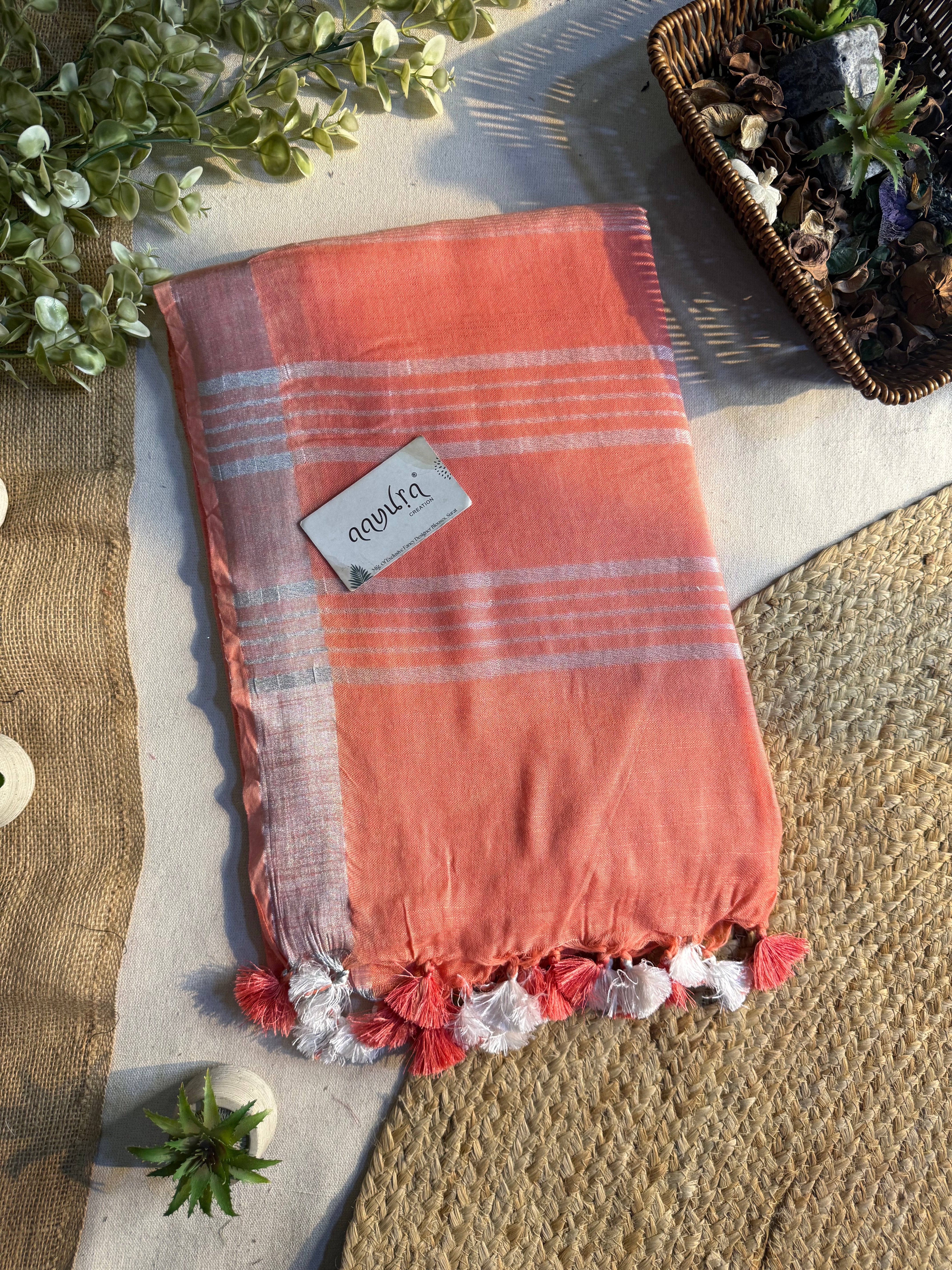 D-Linen Cotton Saree