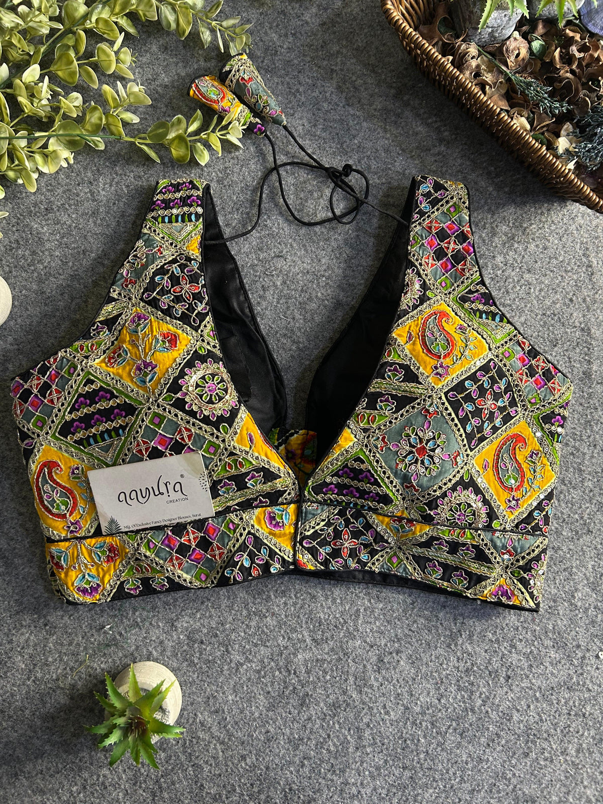 Regal V-Neck Designer Blouse