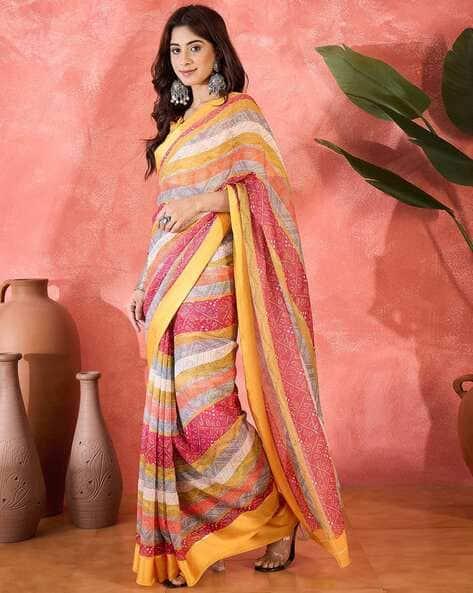 Bandhej Royale – Zari Weaving Saree