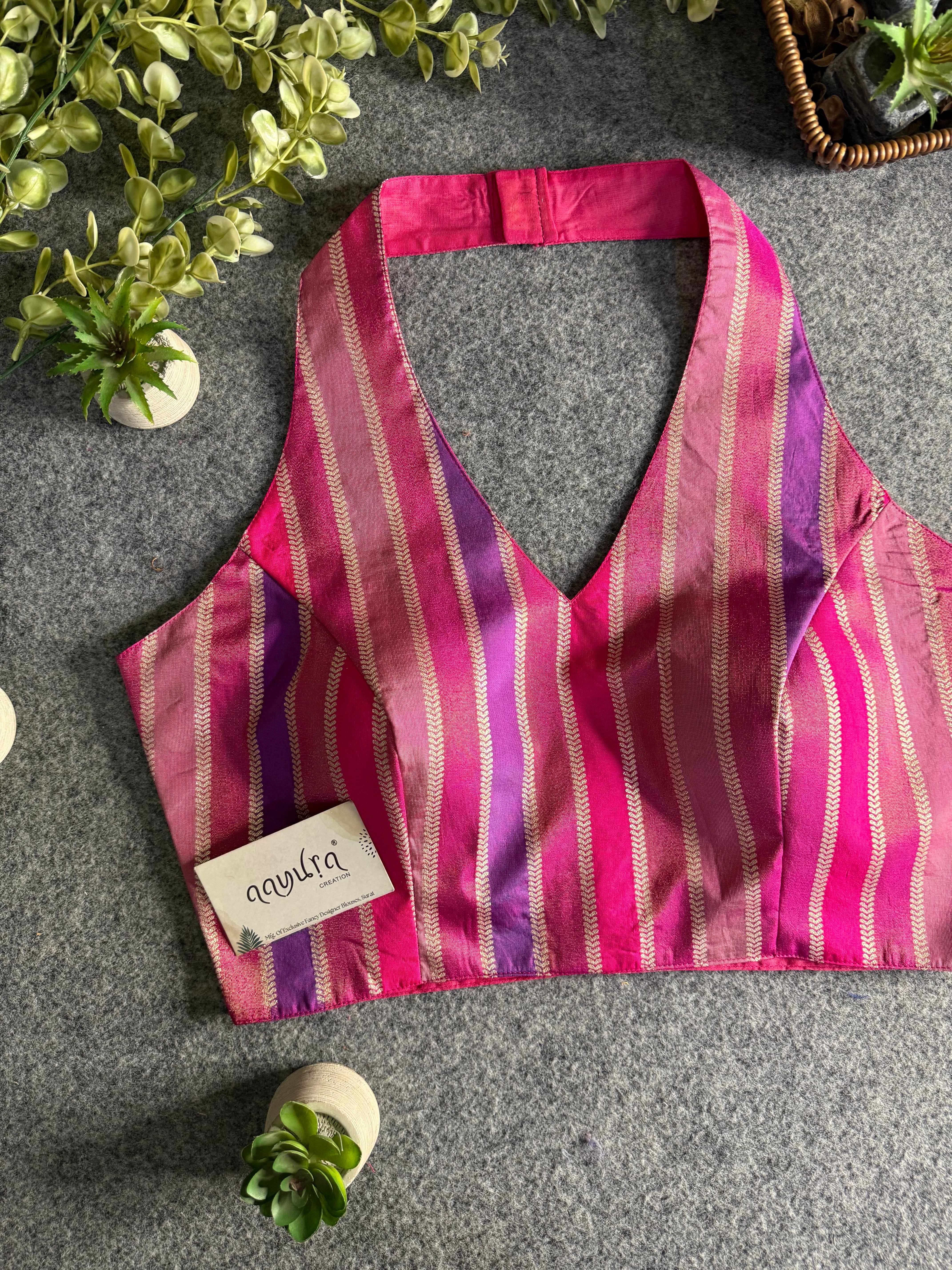 Banarasi Modern Halter Neck