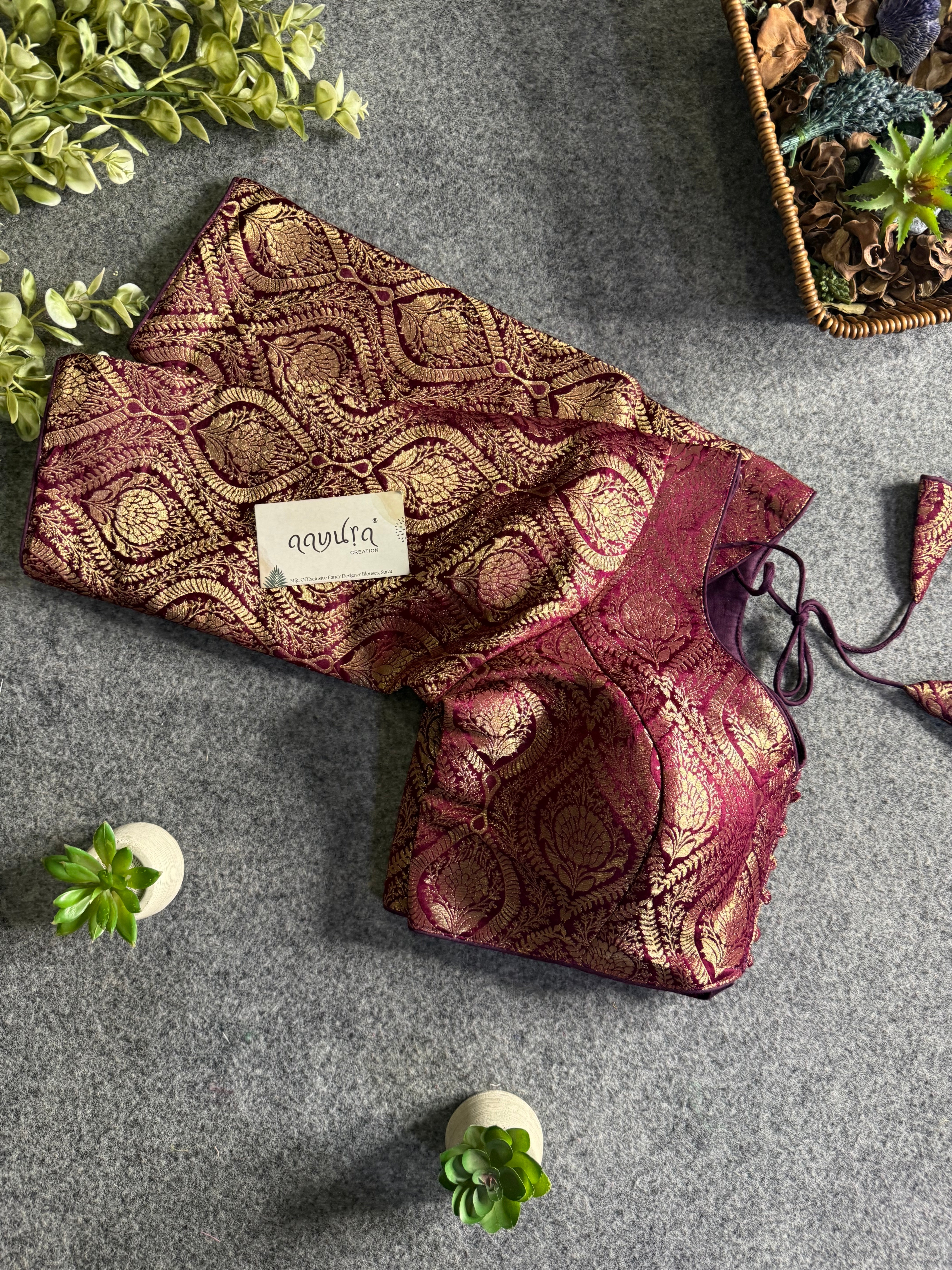 Ira Banarasi Classic Sleeve Blouse