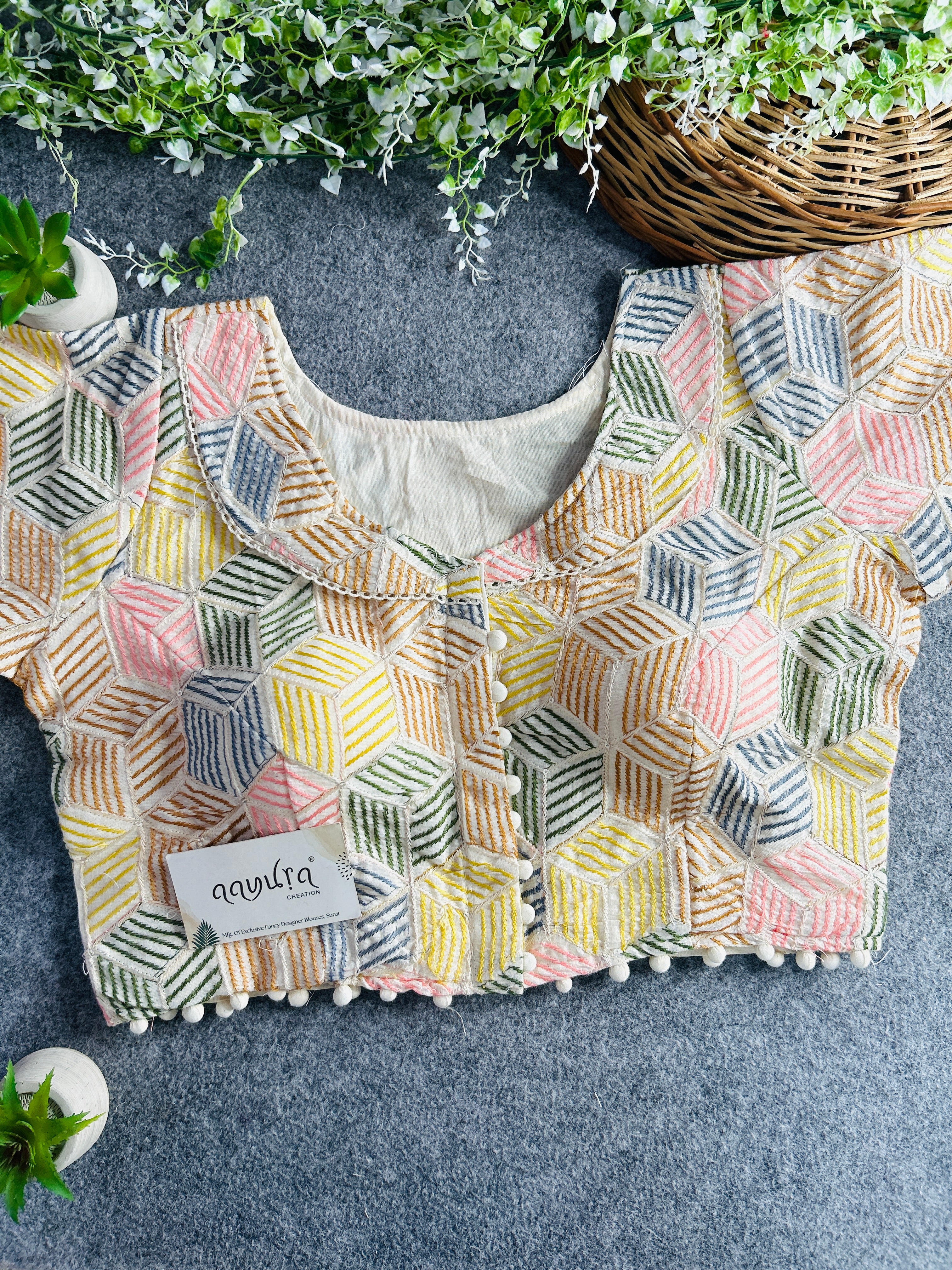 Khadi Cotton Collar Blouse