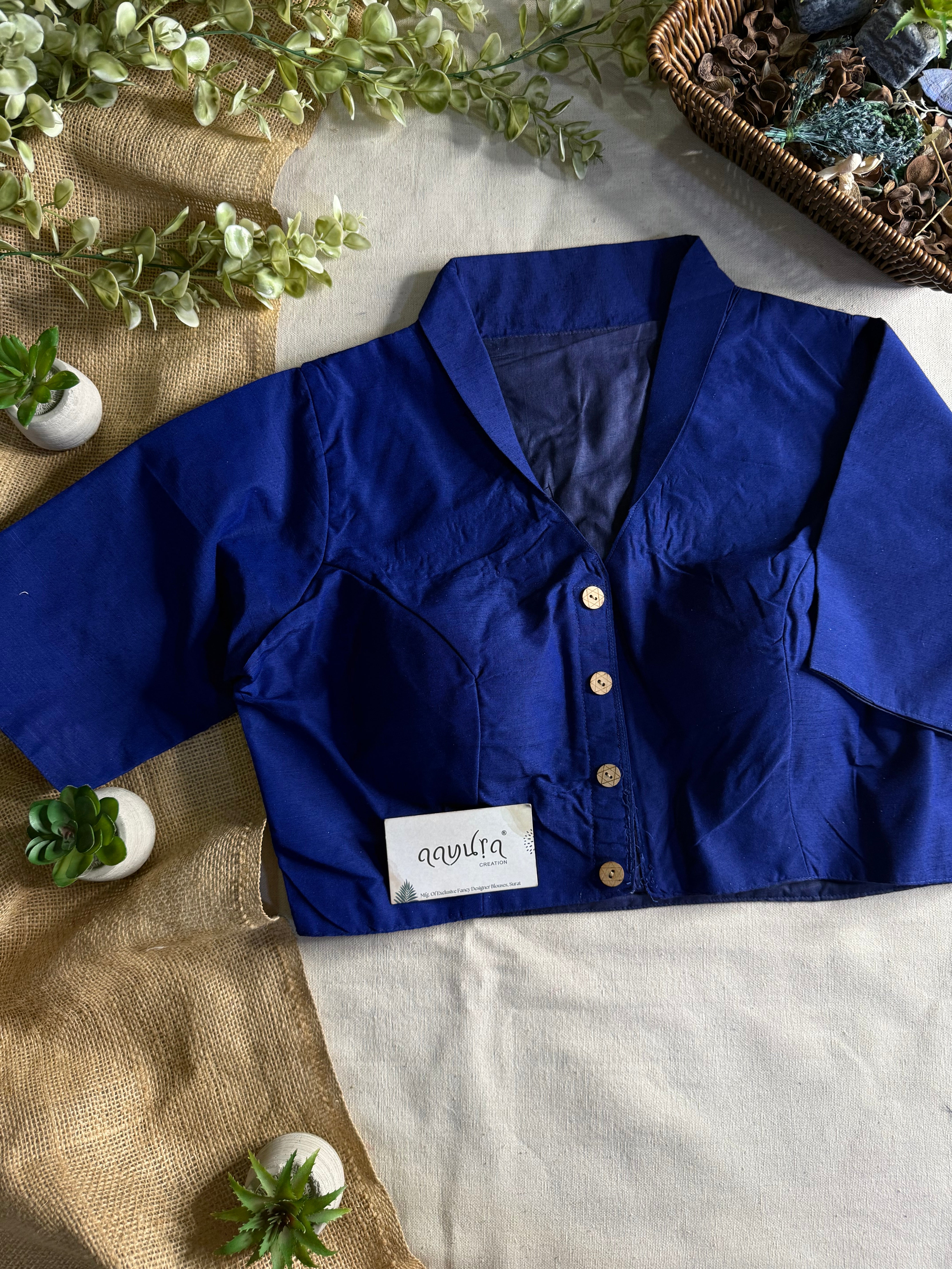 Banglori Cotton Collar Neck Blouse