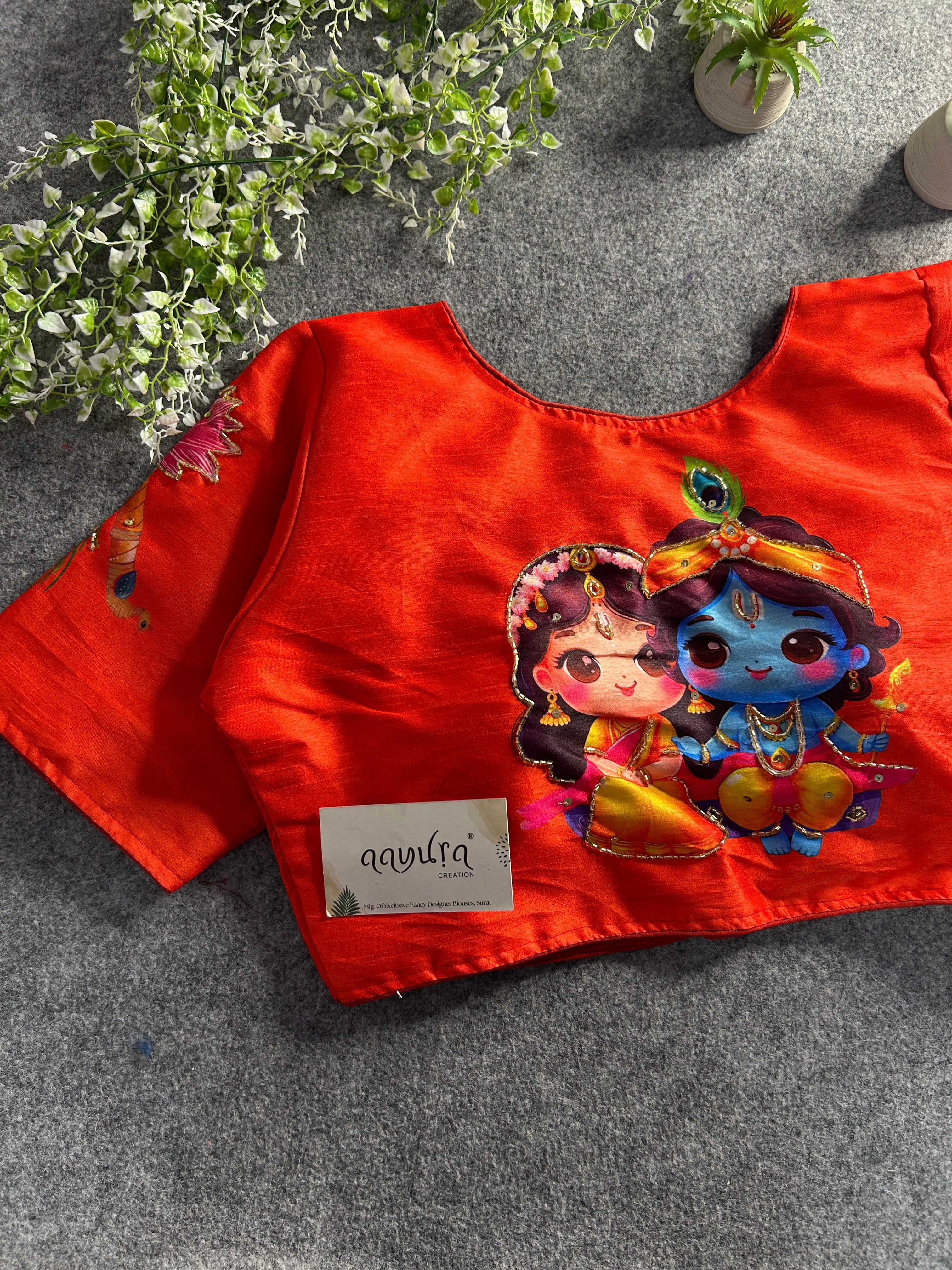 Krishna Radha Print Blouse