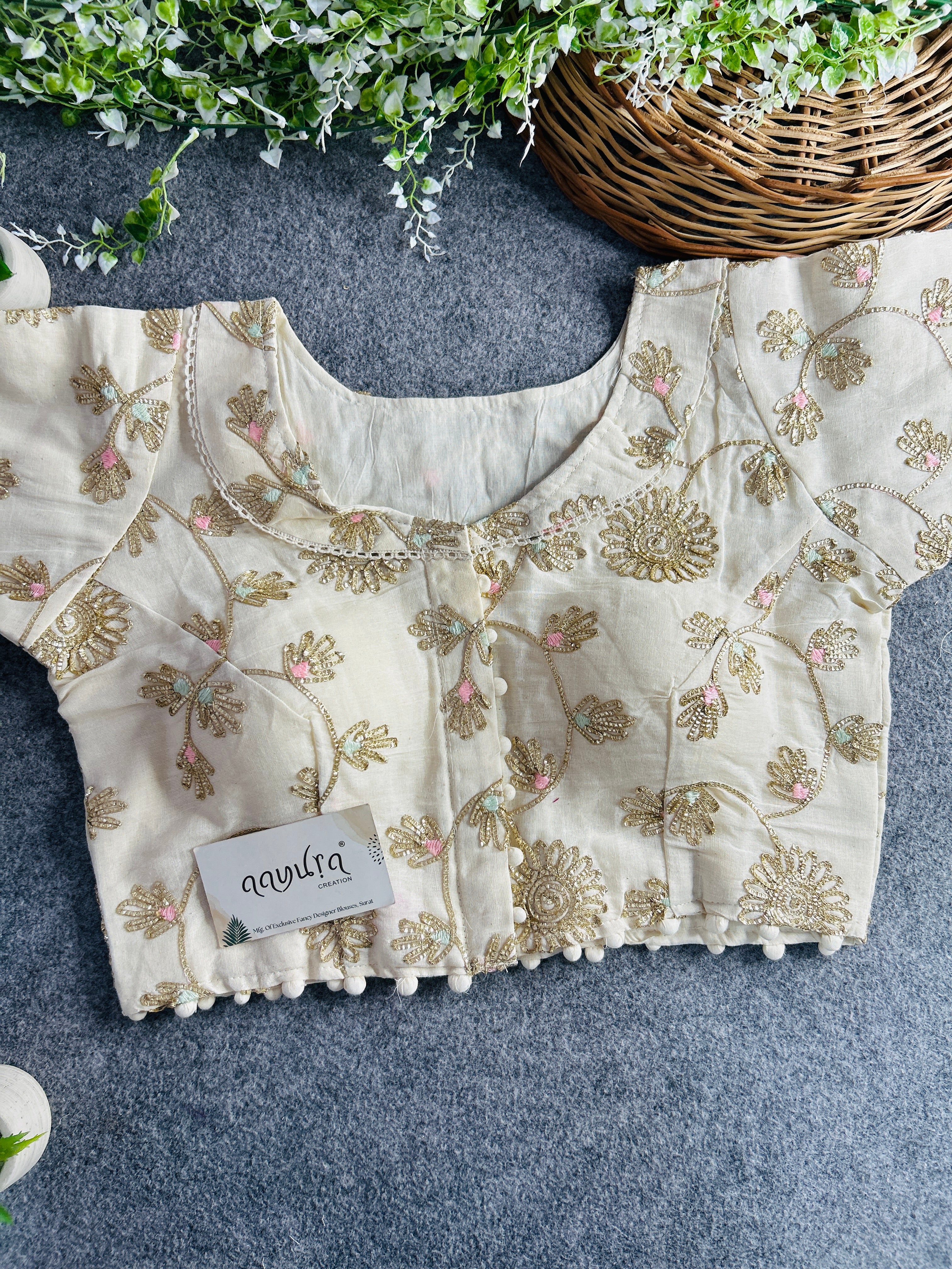 Khadi Cotton Collar Blouse