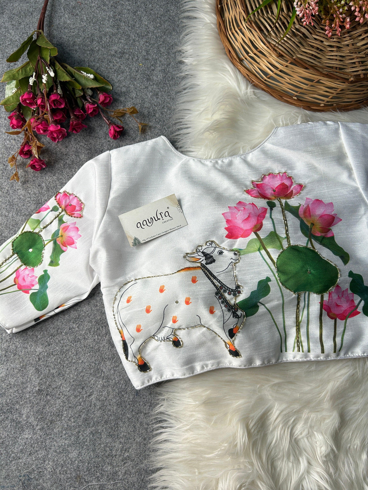 Cow Print Blouse