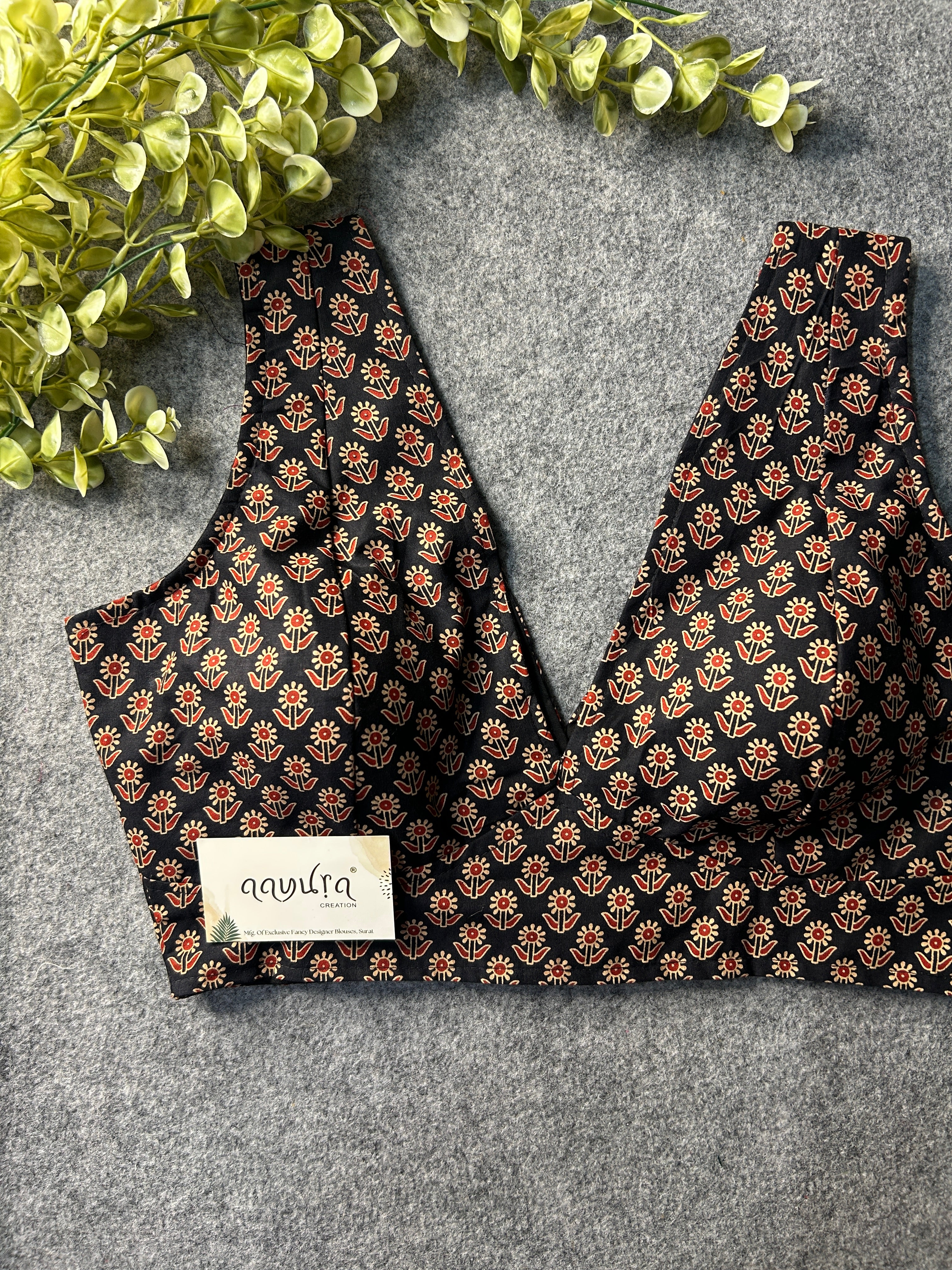 Ajrakh V Neck