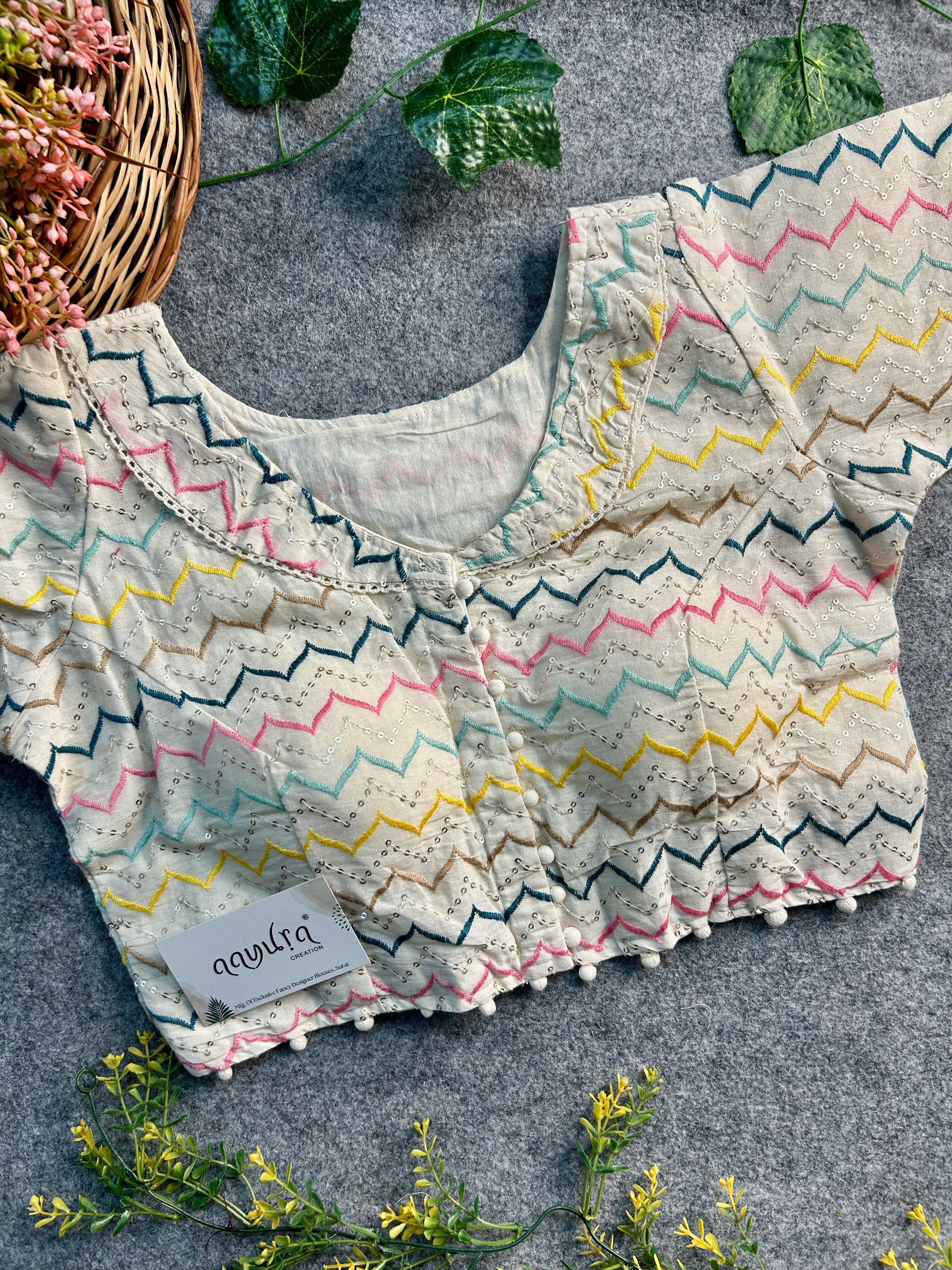 Khadi Cotton Coller Blouse