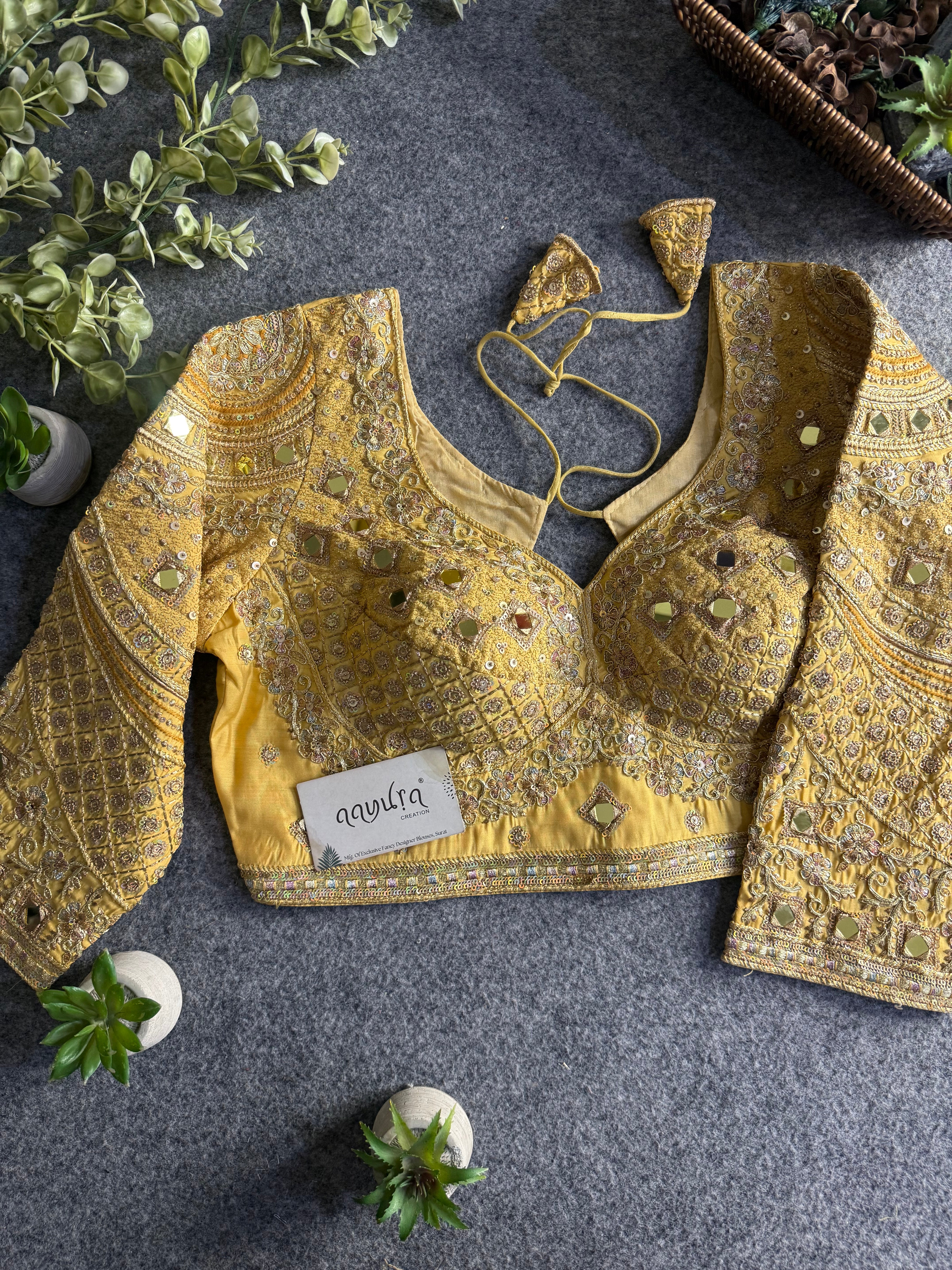 Heritage Embroidery Mirror Work Blouse