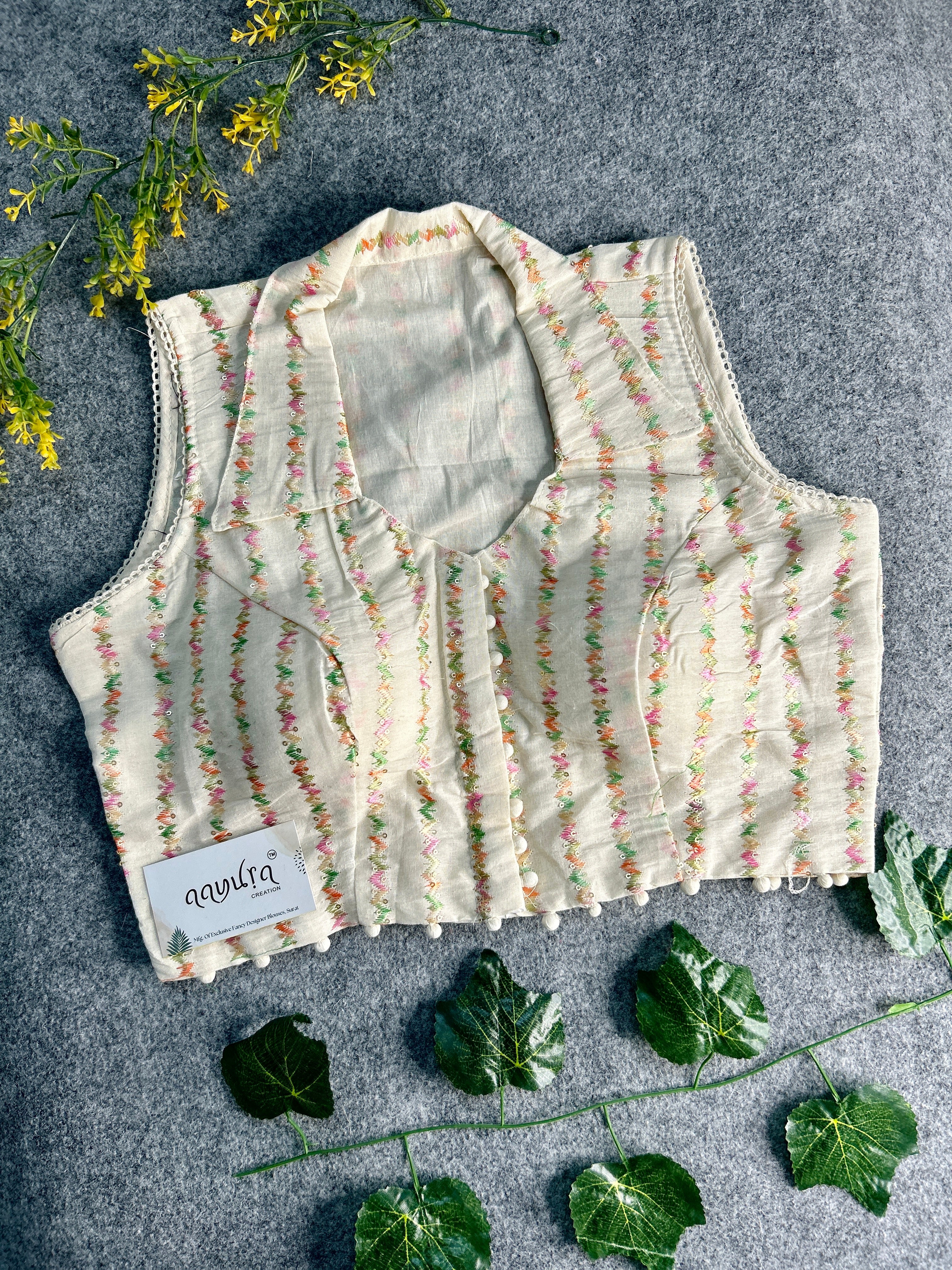 Coller Khadi Blouse