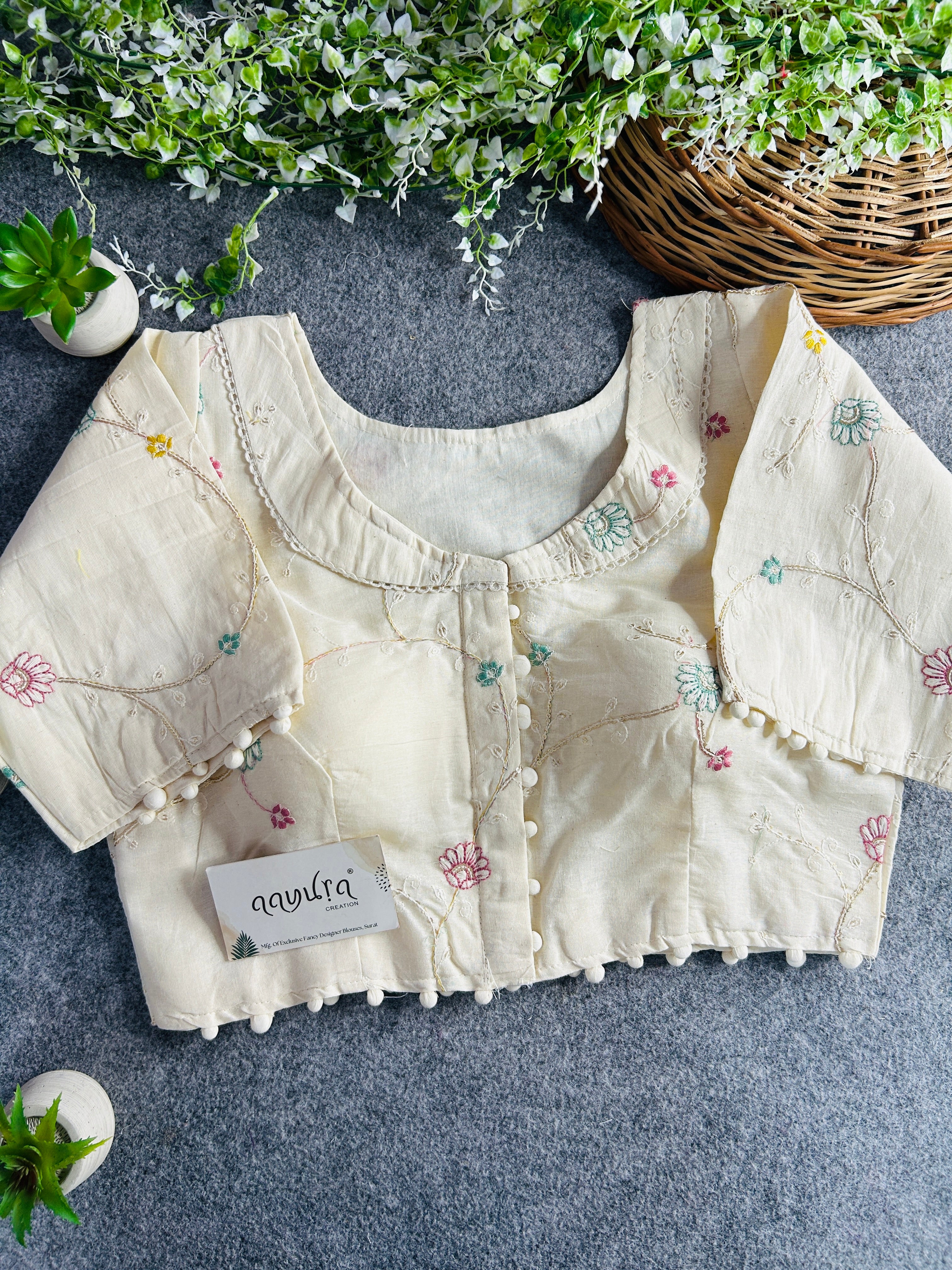 Khadi Cotton Collar Blouse