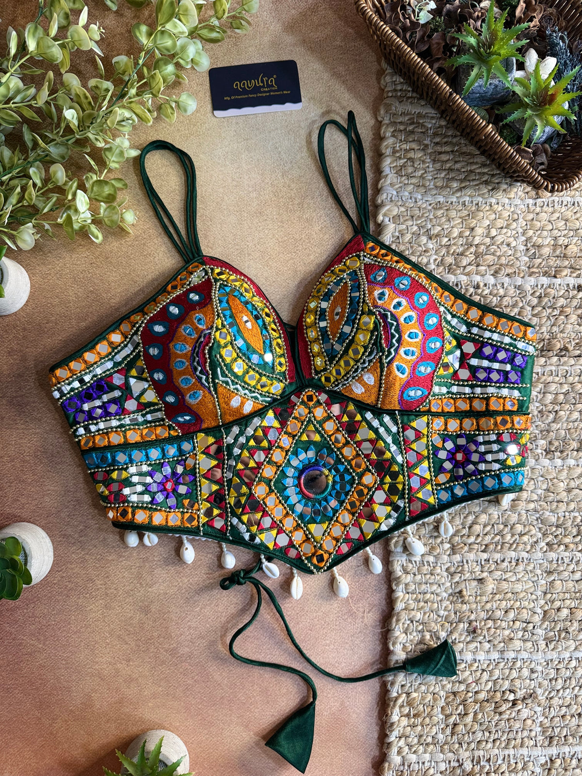 Rangrez Gajji Silk Mirror Blouse