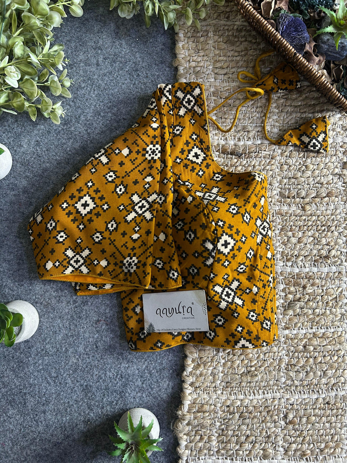 Cotton Front Open Blouse